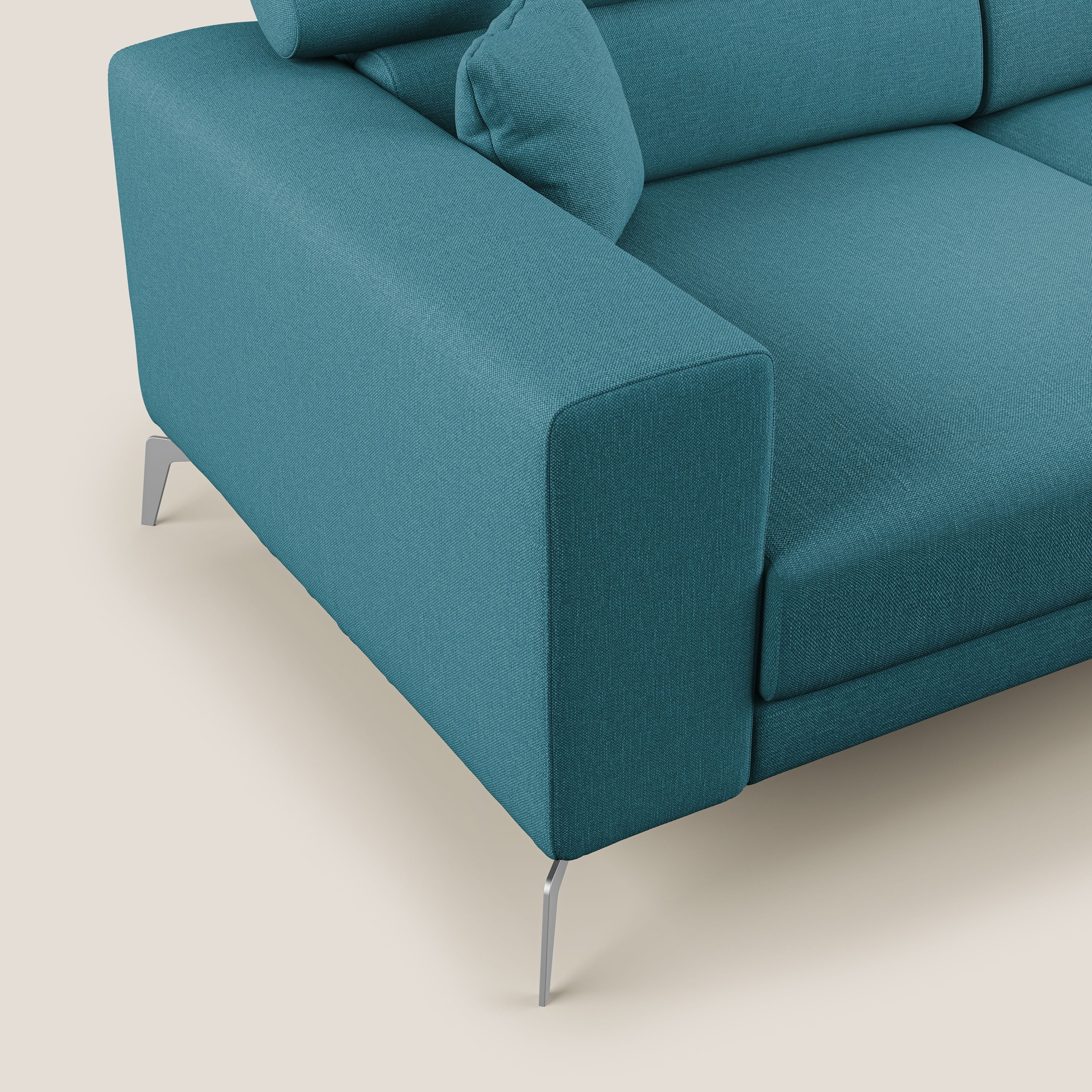 Blade canapé avec têtières inclinables en tissu imperméable mixte coton T13 bleu ciel - Image 5