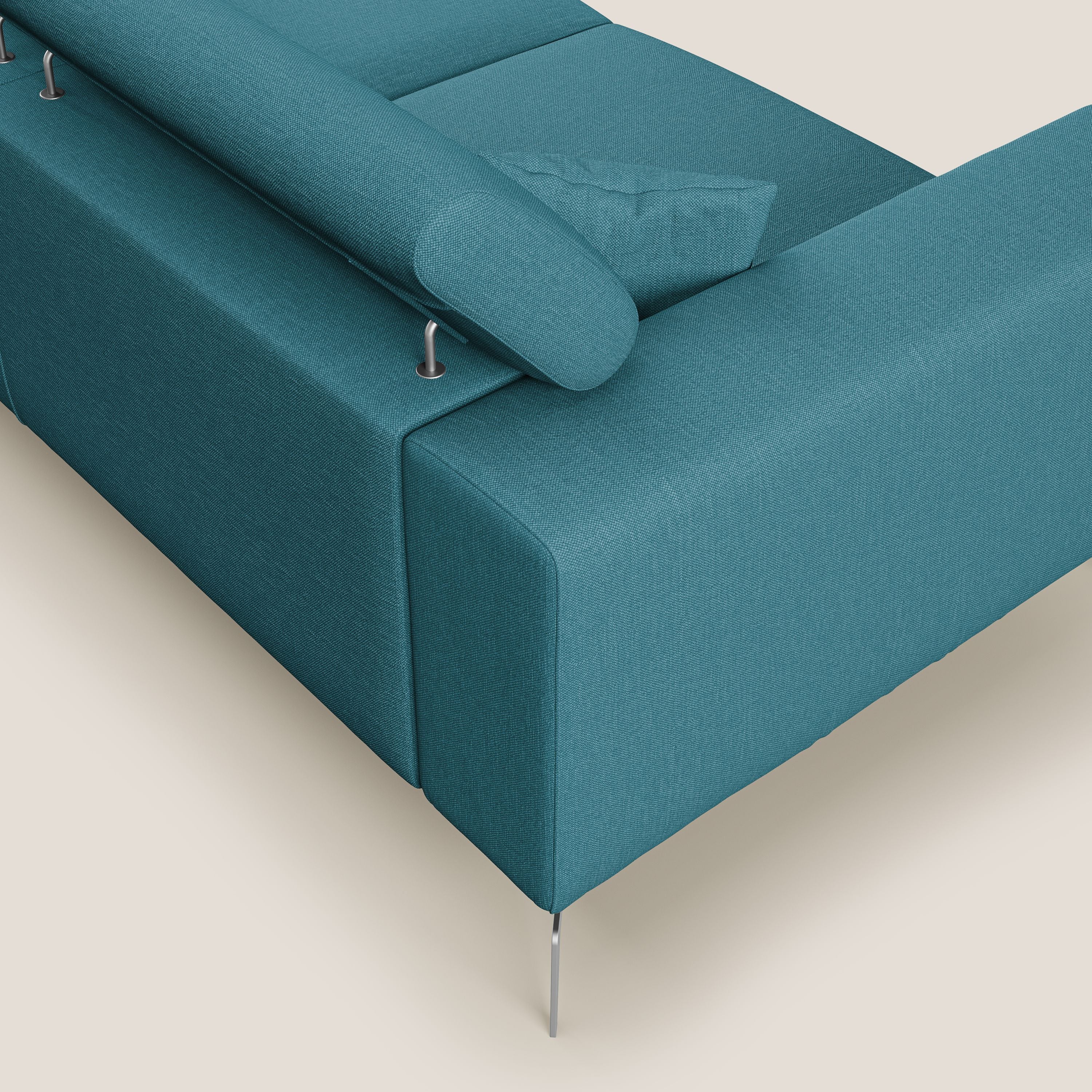 Blade canapé avec têtières inclinables en tissu imperméable mixte coton T13 bleu ciel - Image 6