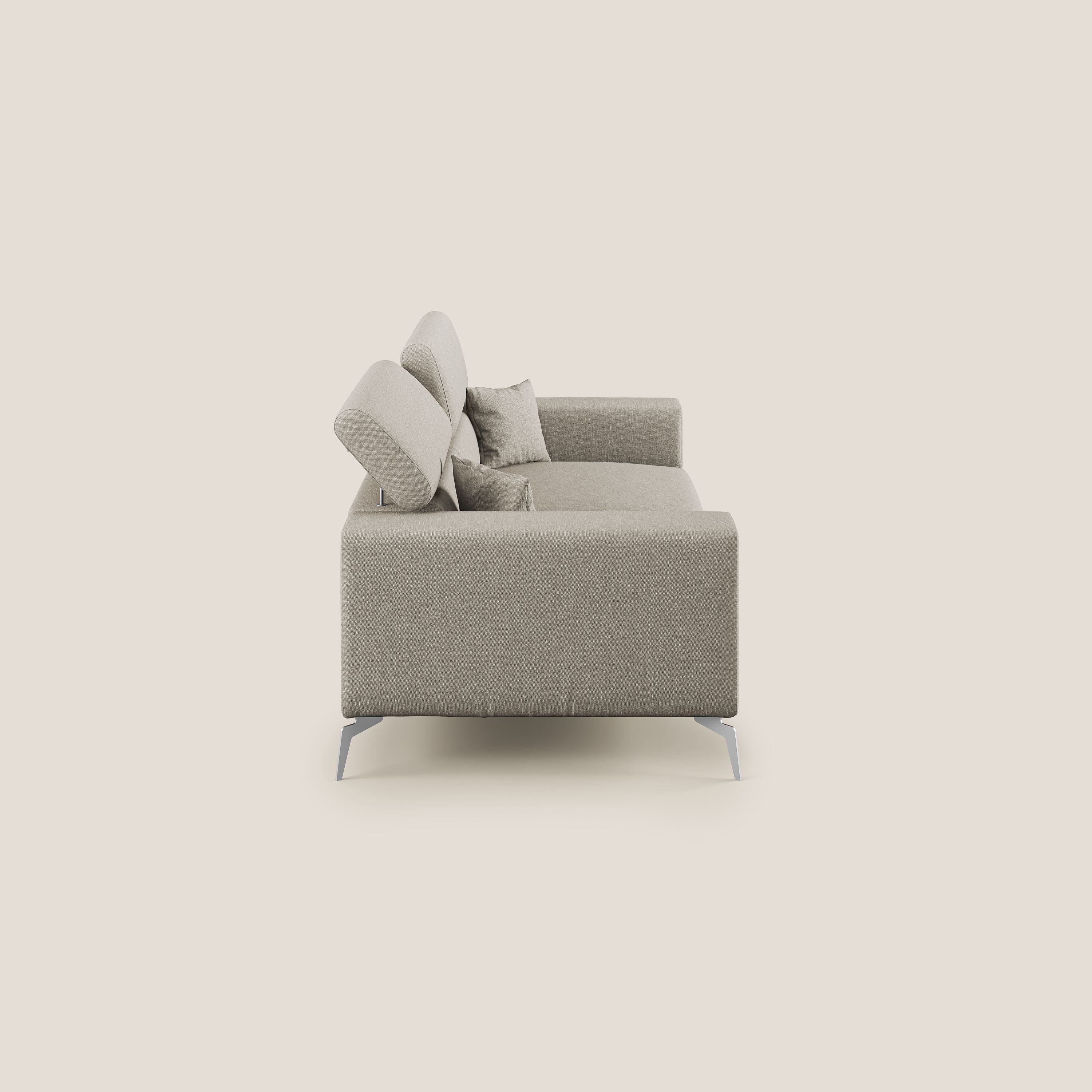 Blade canapé avec têtières inclinables en tissu imperméable mixte coton T13 crème - Image 3