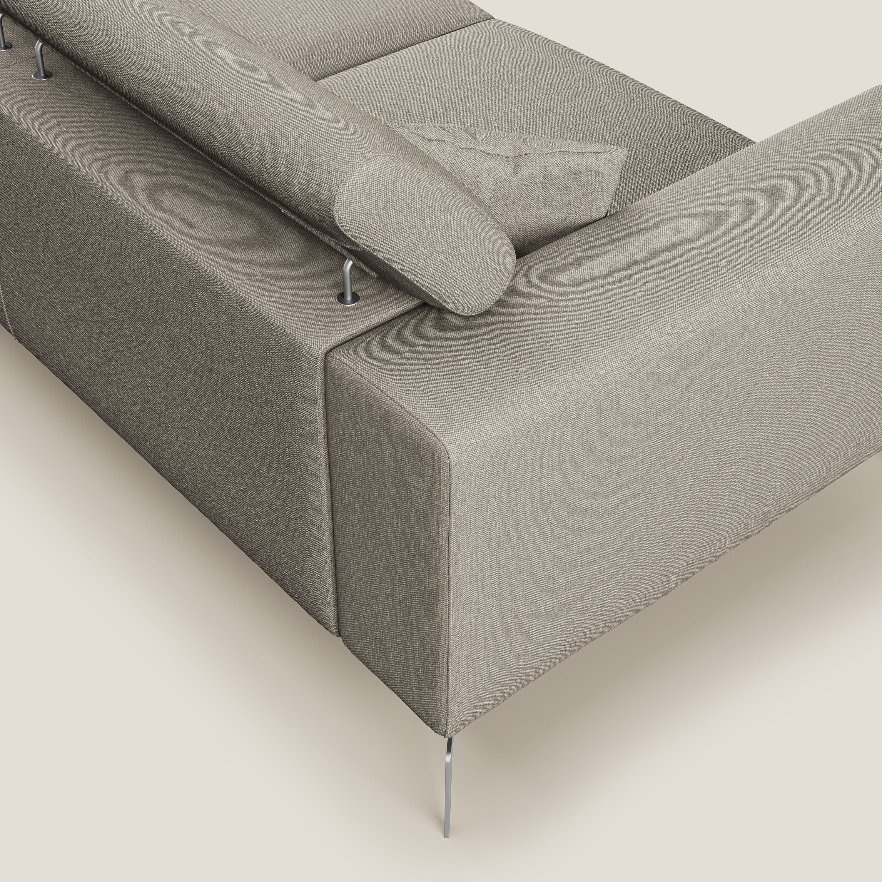 Blade canapé avec têtières inclinables en tissu imperméable mixte coton T13 crème - Image 6