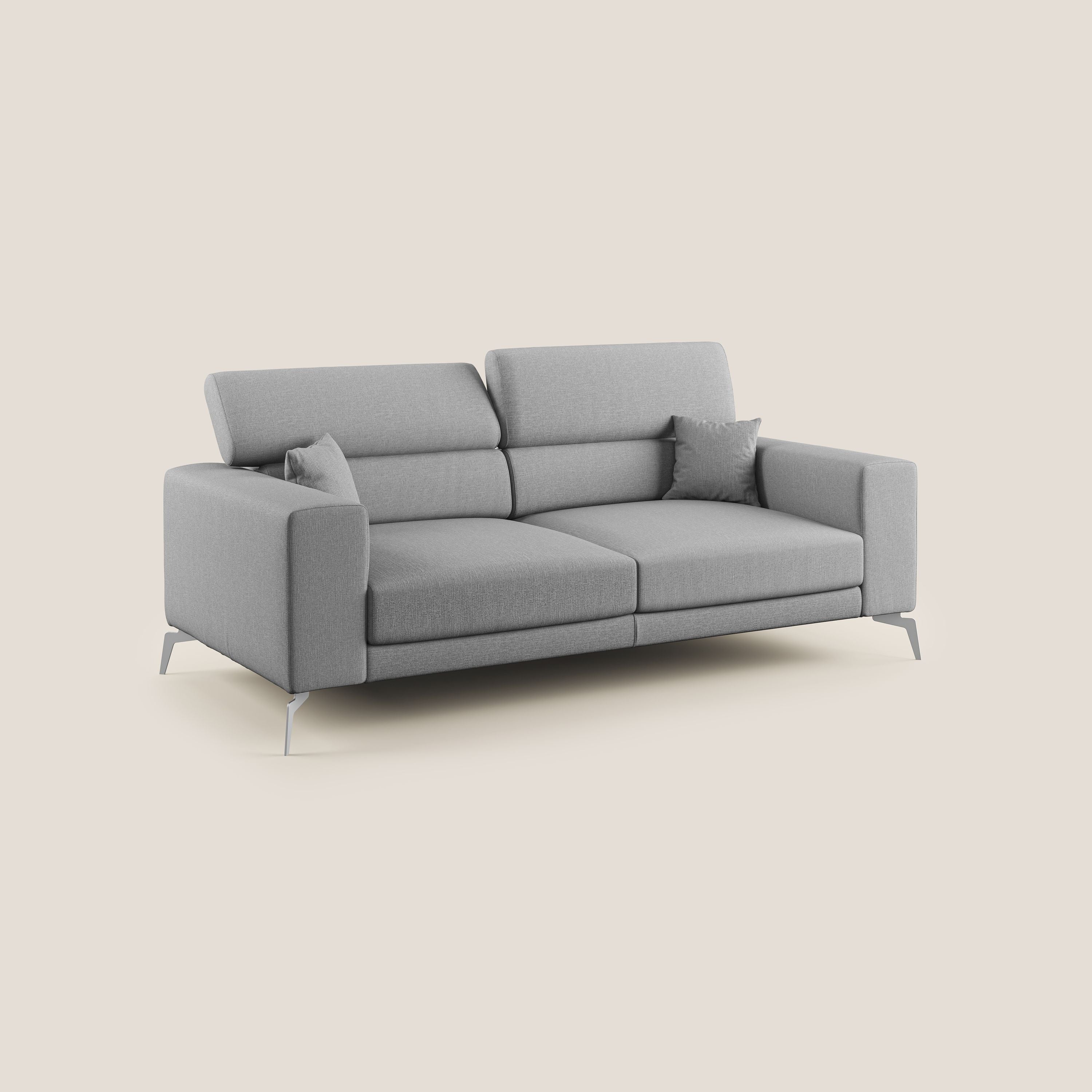 Blade canapé avec têtières inclinables en tissu imperméable mixte coton T13 gris - Image 2