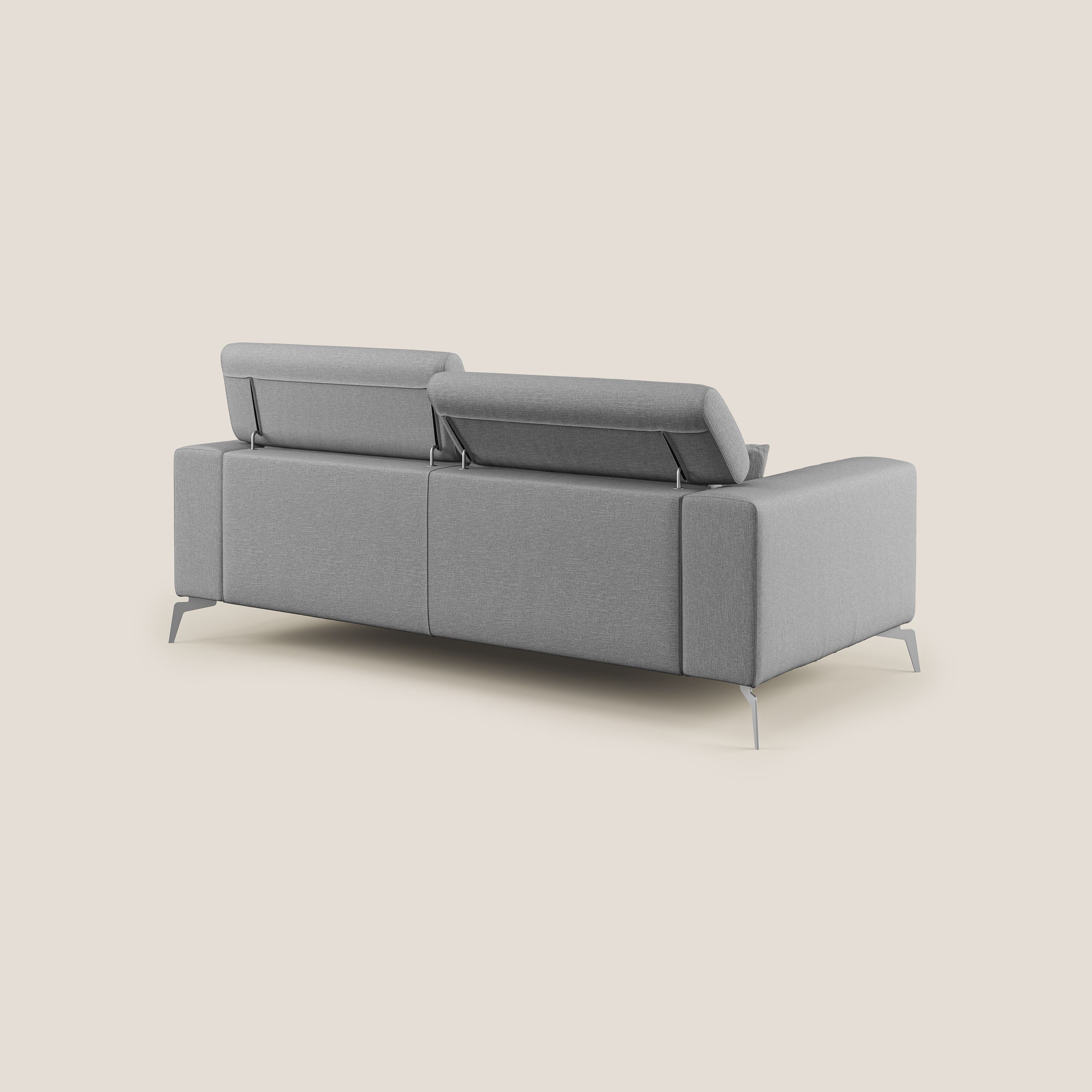 Blade canapé avec têtières inclinables en tissu imperméable mixte coton T13 gris - Image 4