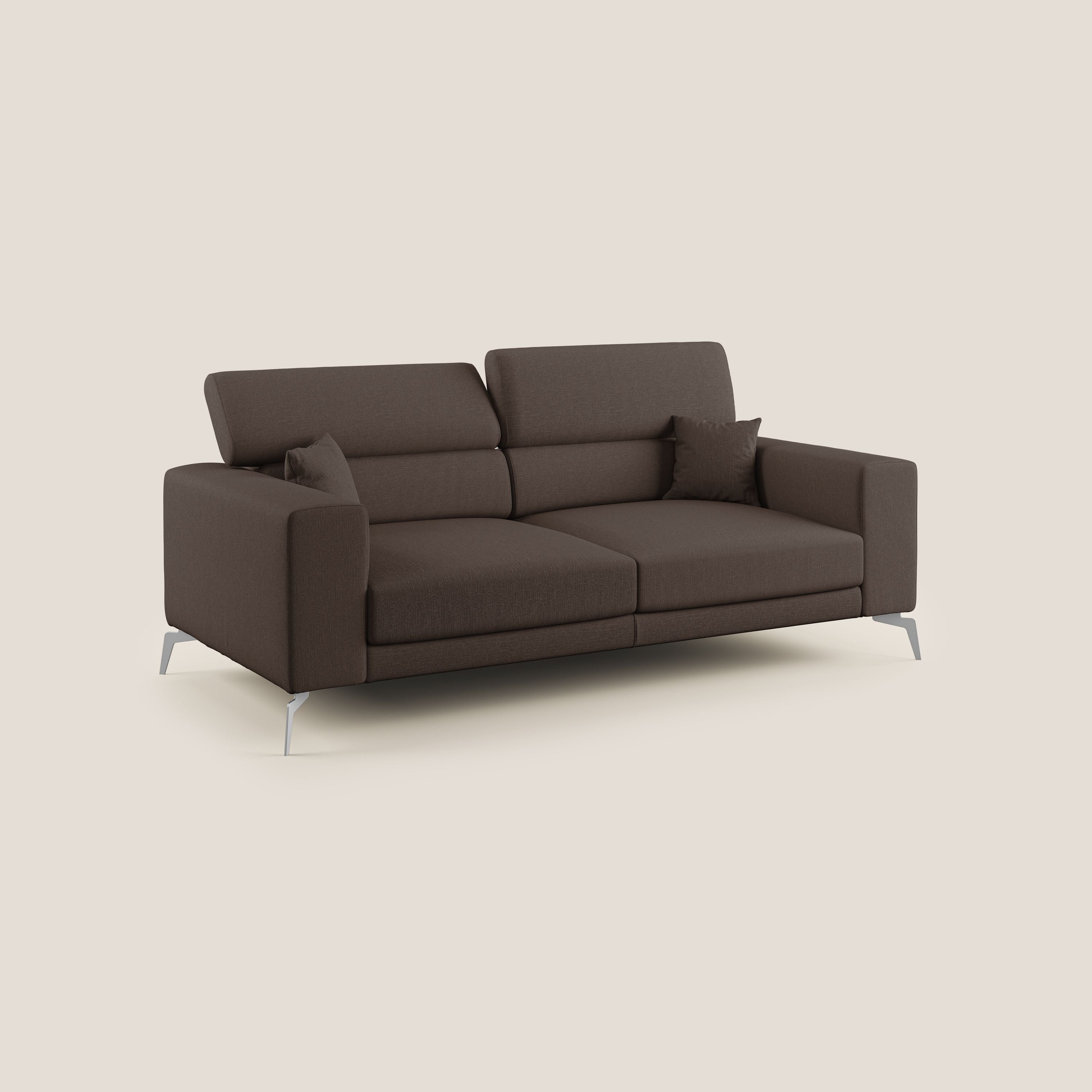Blade canapé avec têtières inclinables en tissu imperméable mixte coton T13 marron - Image 2