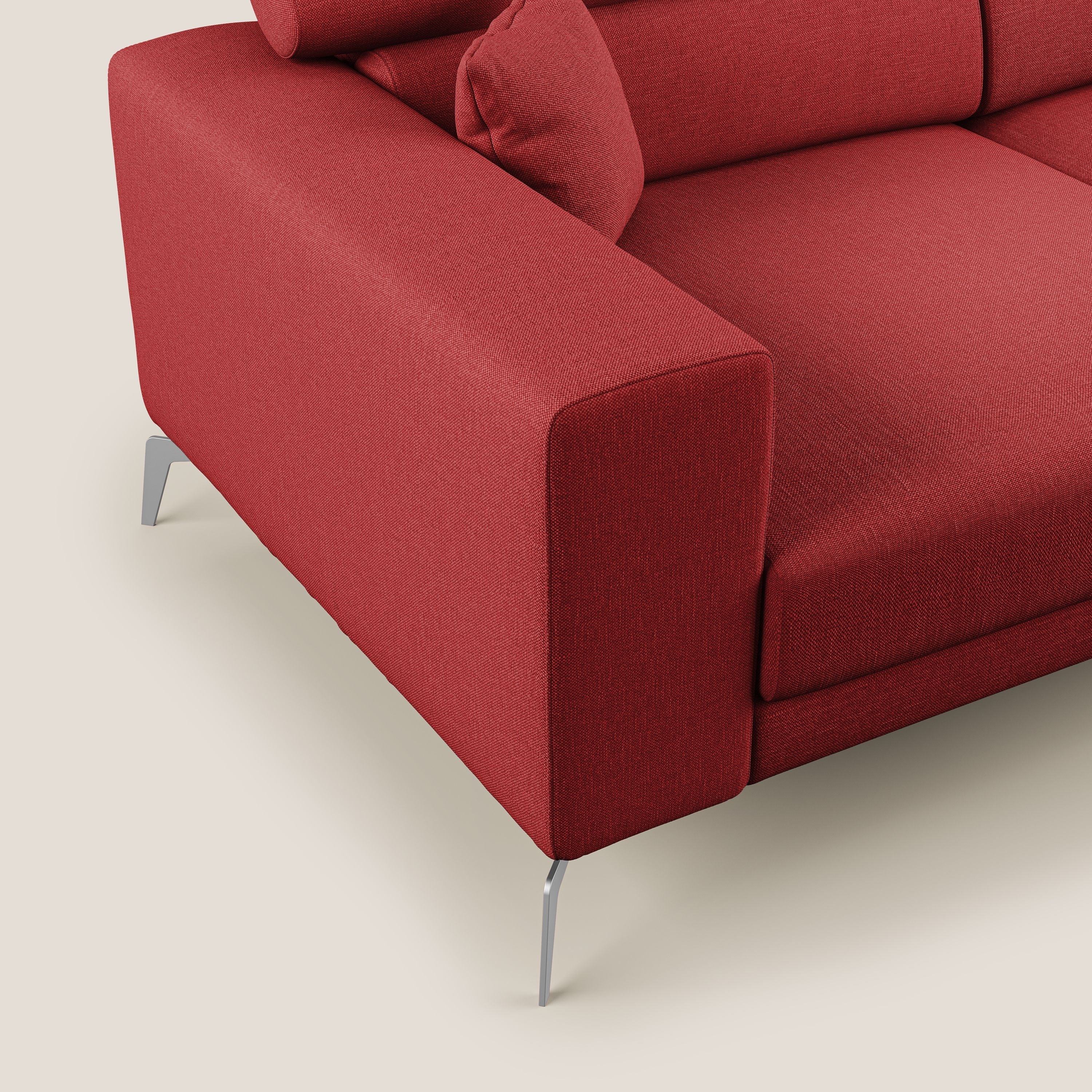 Blade canapé avec têtières inclinables en tissu imperméable mixte coton T13 rouge - Image 5
