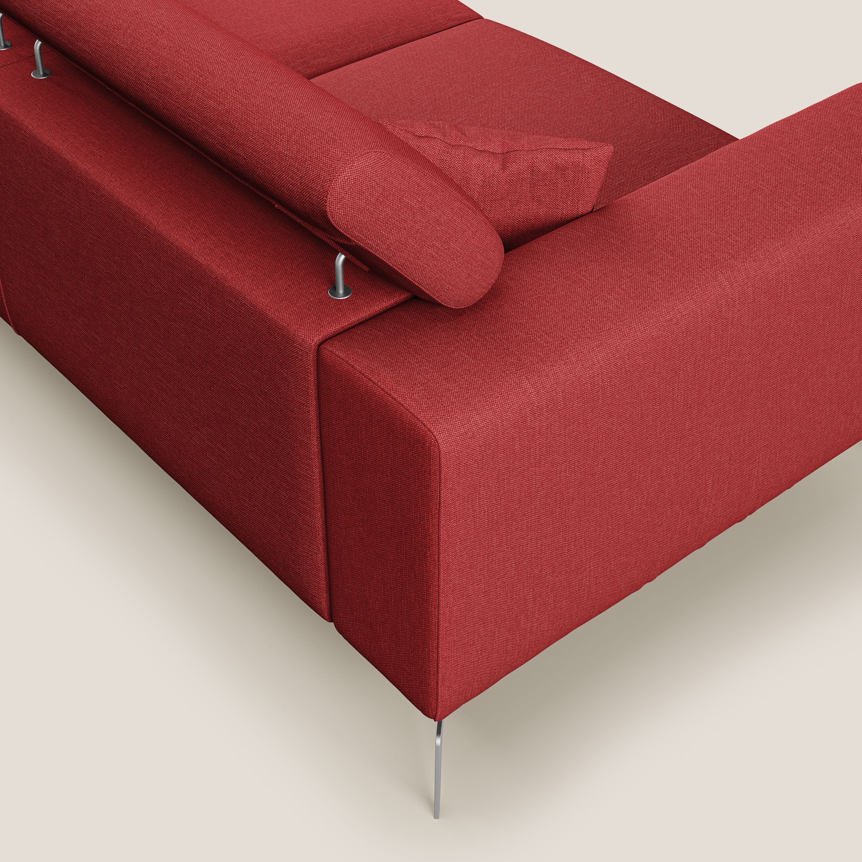 Blade canapé avec têtières inclinables en tissu imperméable mixte coton T13 rouge - Image 6