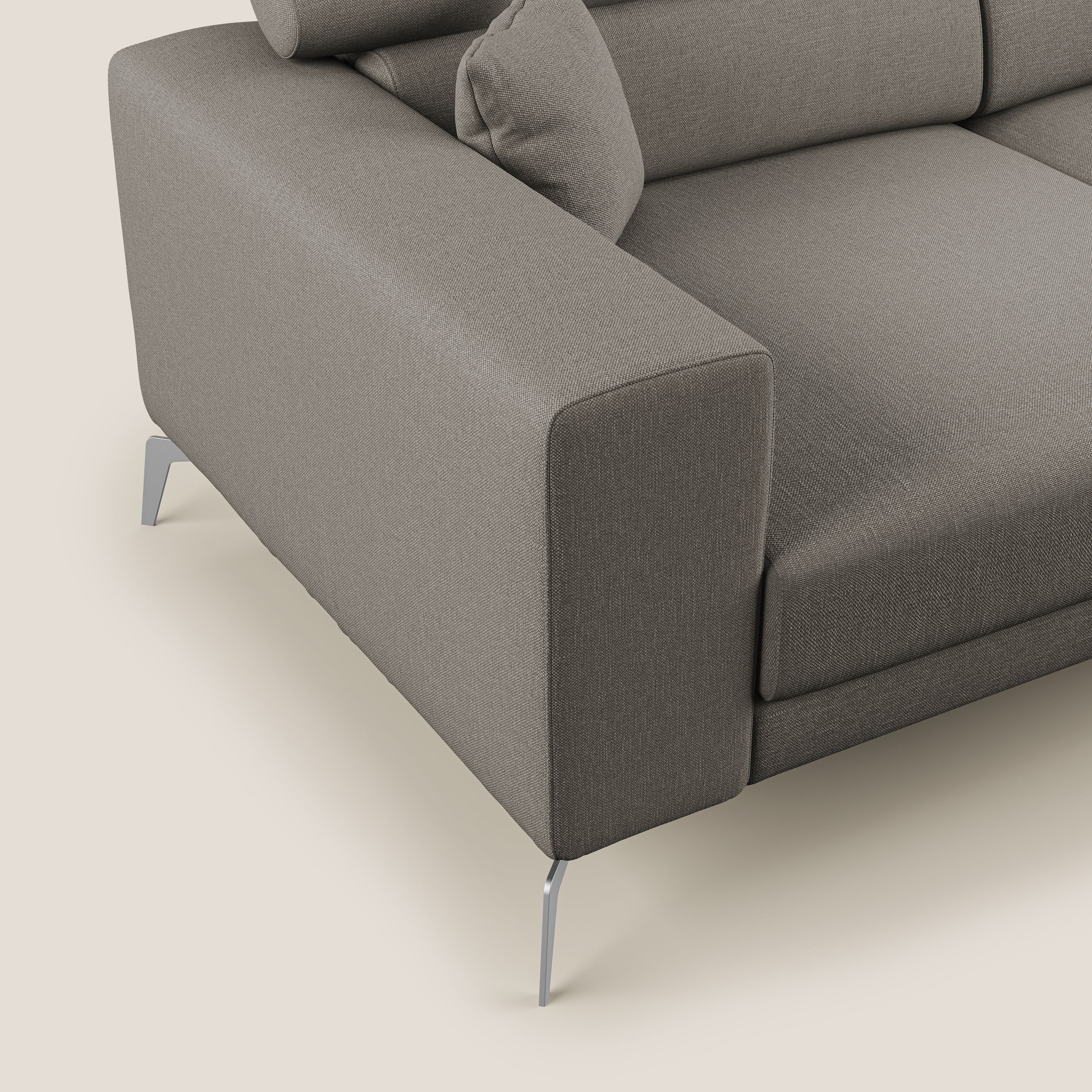 Blade canapé avec têtières inclinables en tissu imperméable mixte coton T13 Taupe tortora - Image 5