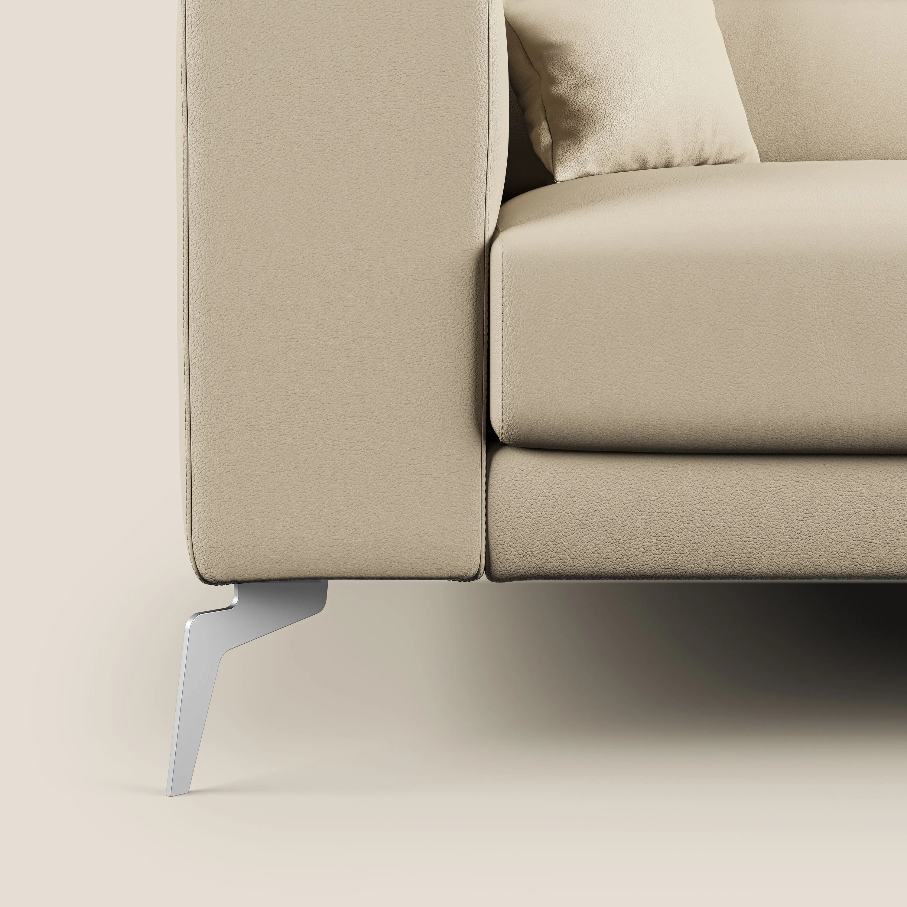 Blade Canapé moderne avec têtières inclinables en Similicuir T04 crème - Image 8