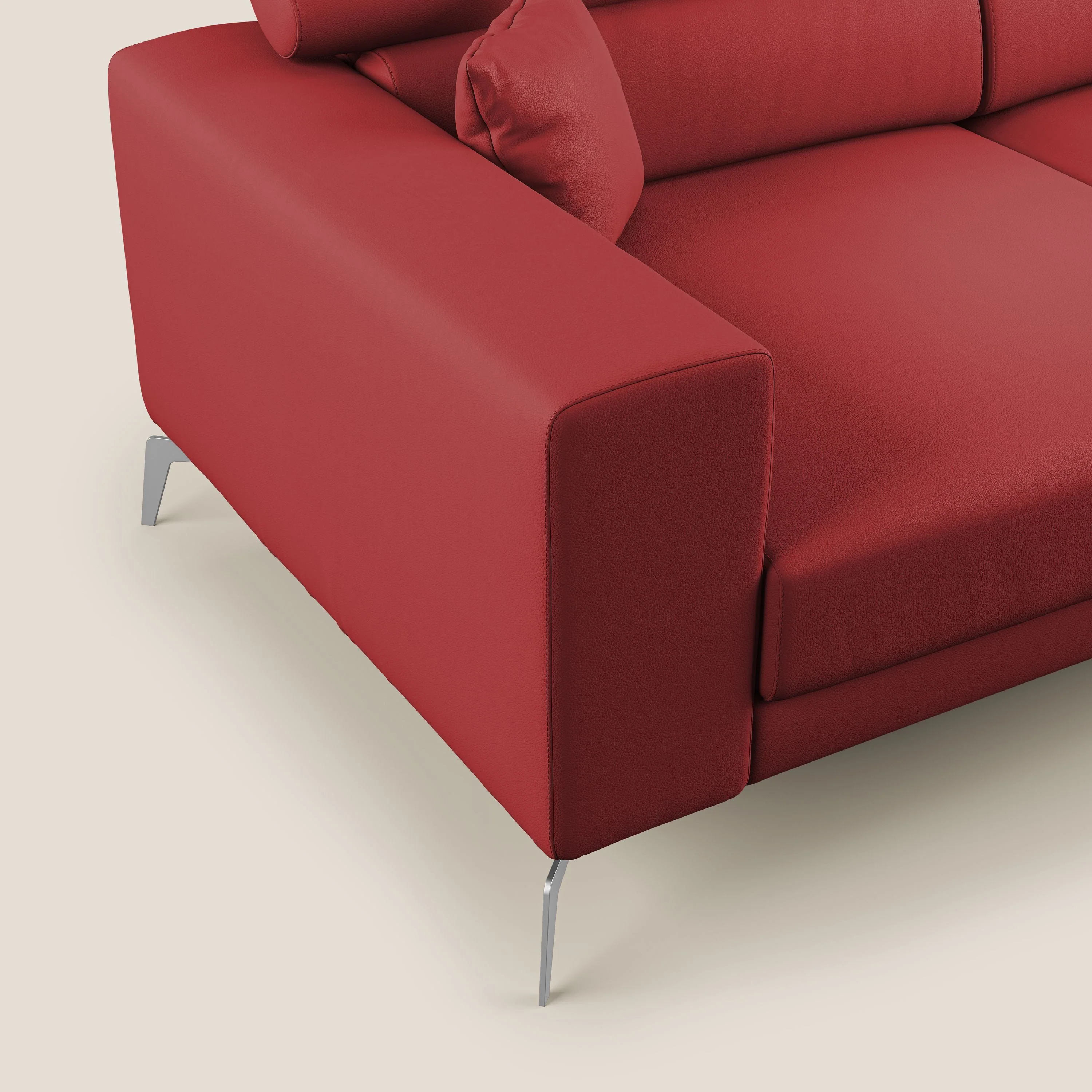 Blade Canapé moderne avec têtières inclinables en Similicuir T04 rouge - Image 5
