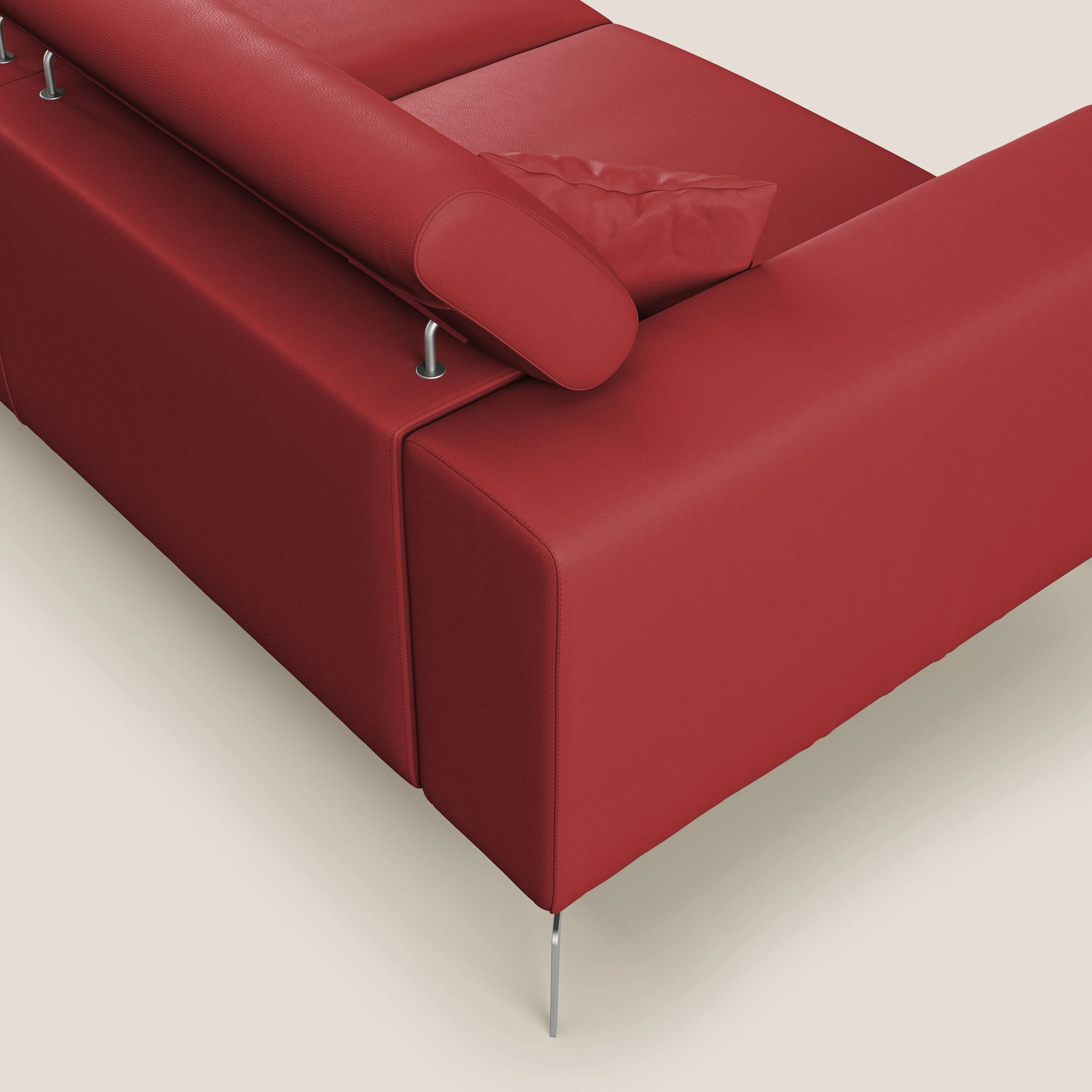 Blade Canapé moderne avec têtières inclinables en Similicuir T04 rouge - Image 6