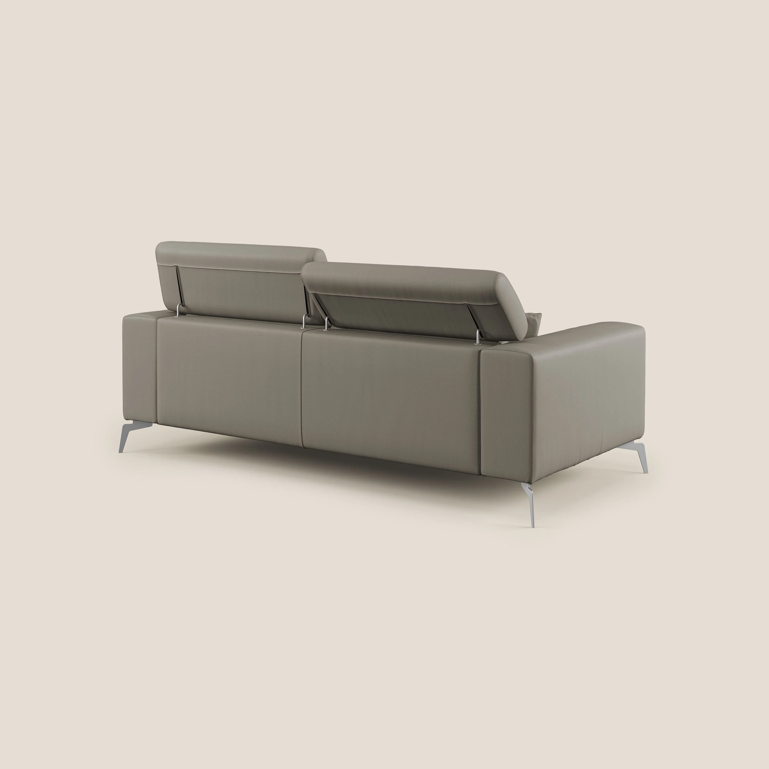 Blade Canapé moderne avec têtières inclinables en Similicuir T04 taupe - Image 4
