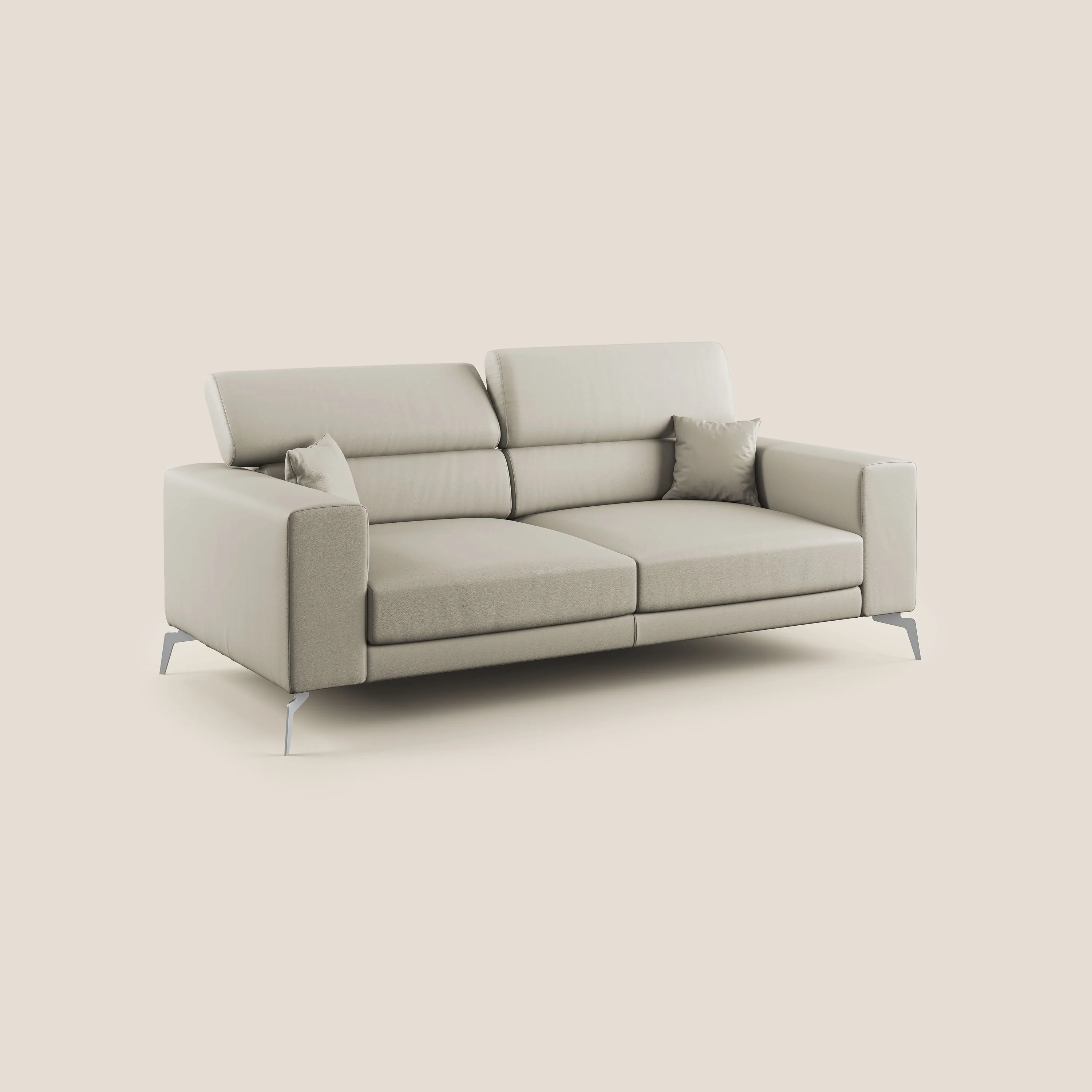 Blade Canapé moderne avec têtières inclinables en Similicuir T04 Taupe tortora - Image 3