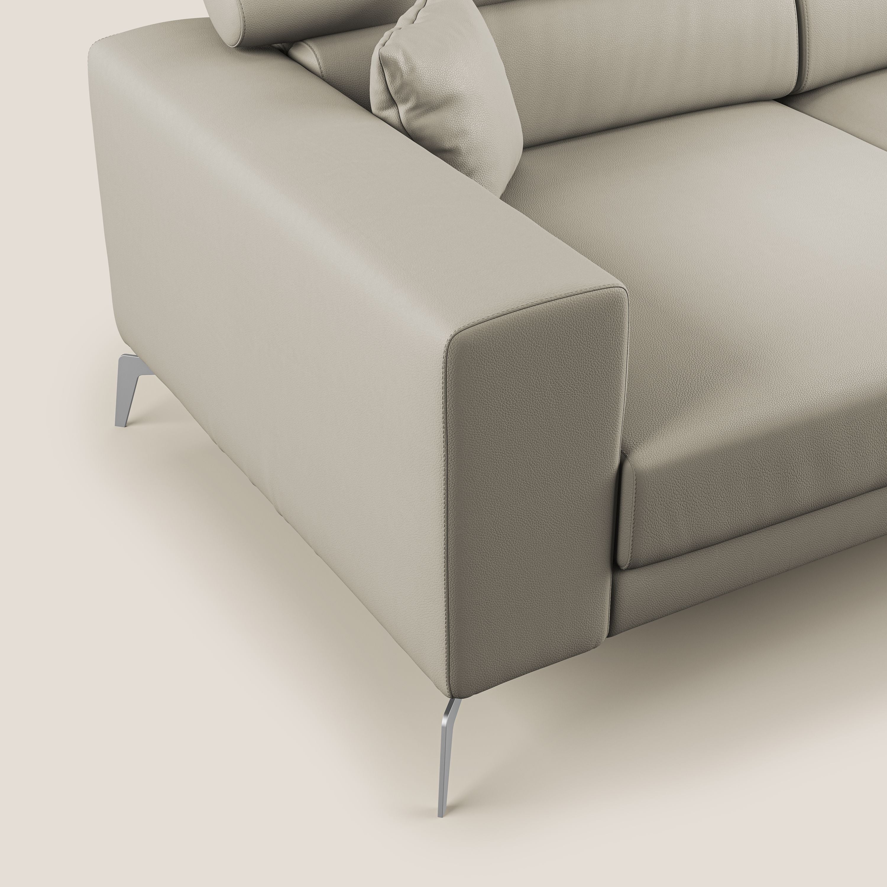 Blade Canapé moderne avec têtières inclinables en Similicuir T04 Taupe tortora - Image 6