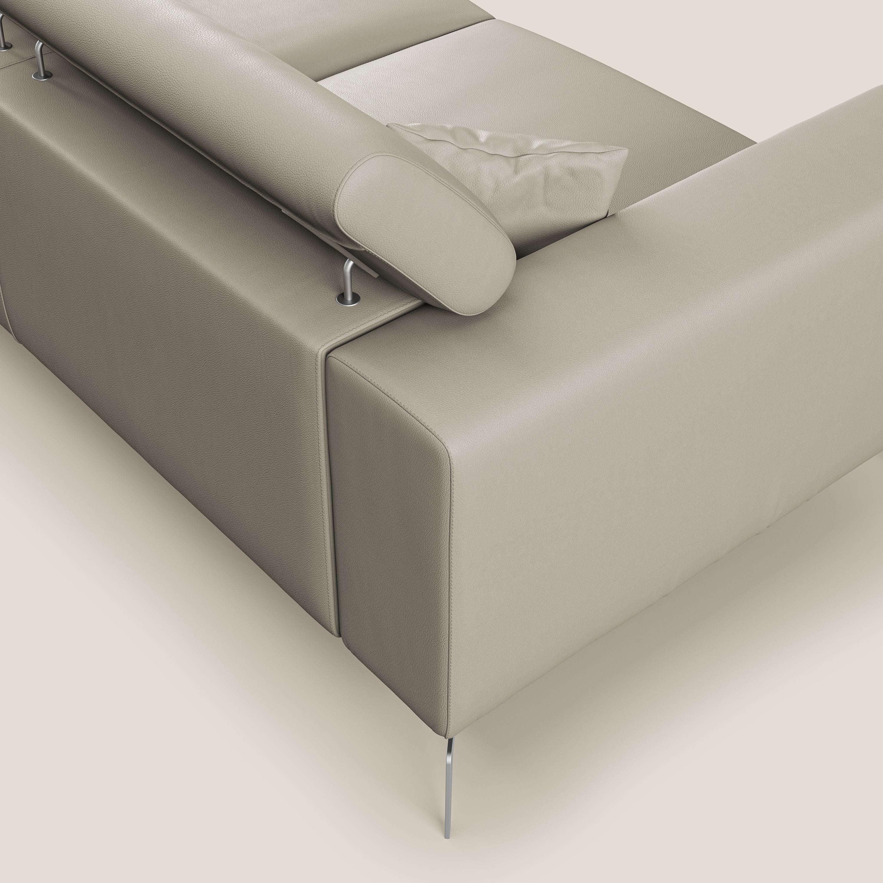Blade Canapé moderne avec têtières inclinables en Similicuir T04 Taupe tortora - Image 7