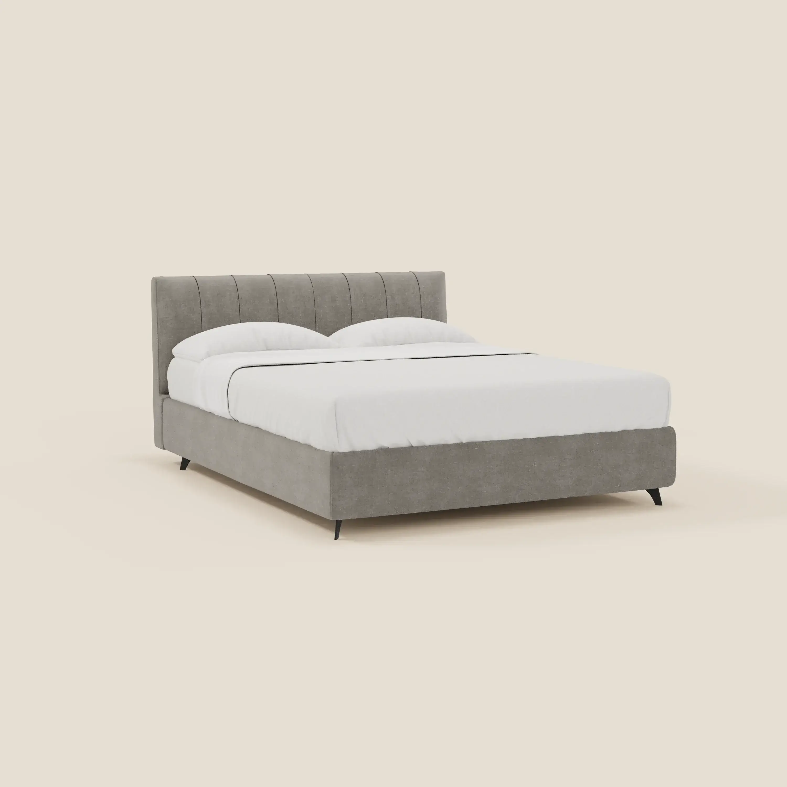 Bogart Lit coffre Édition Grande Fratello - déhoussable en tissu détachable T22 gris