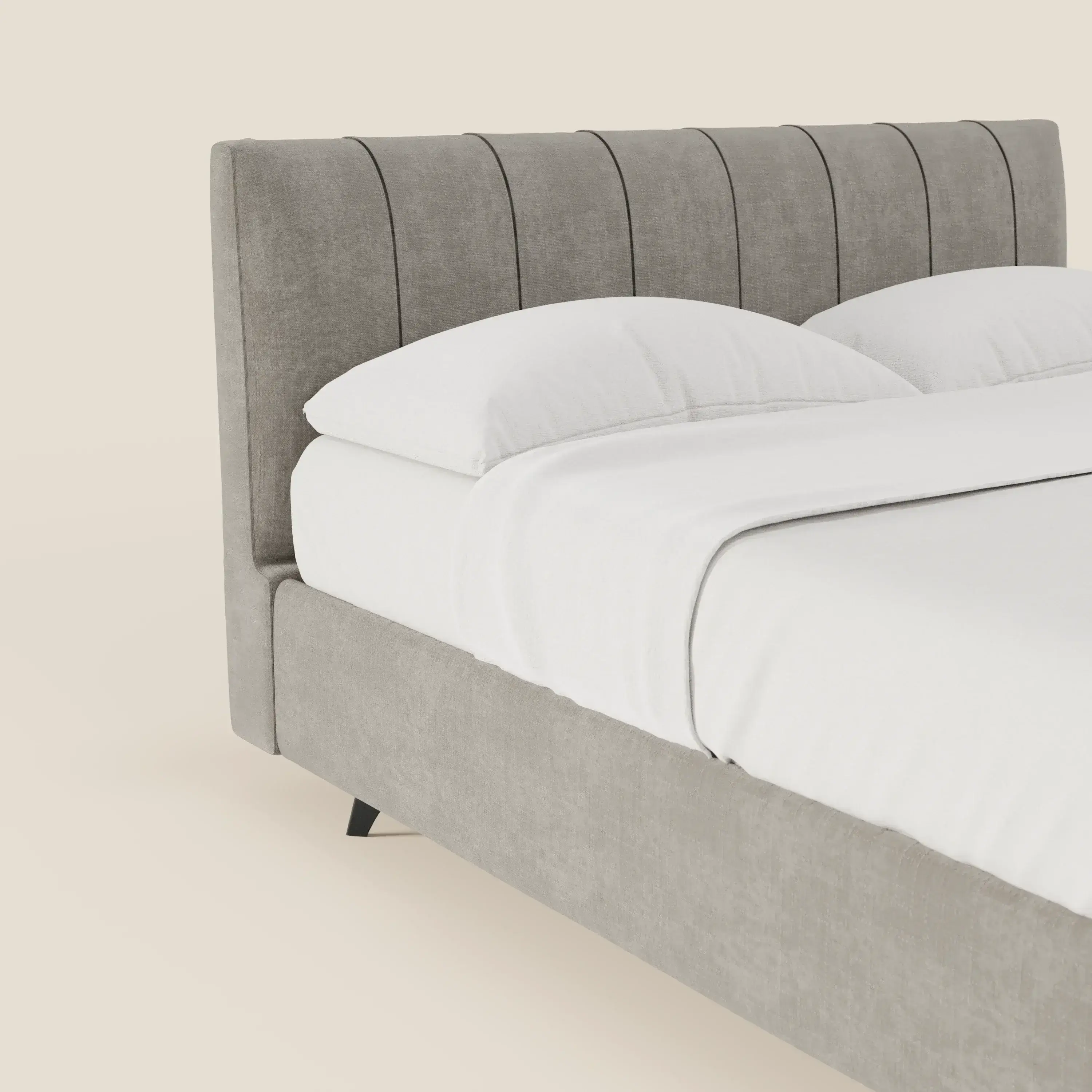 Bogart Lit coffre Édition Grande Fratello - déhoussable en tissu détachable T22 gris - Image 3