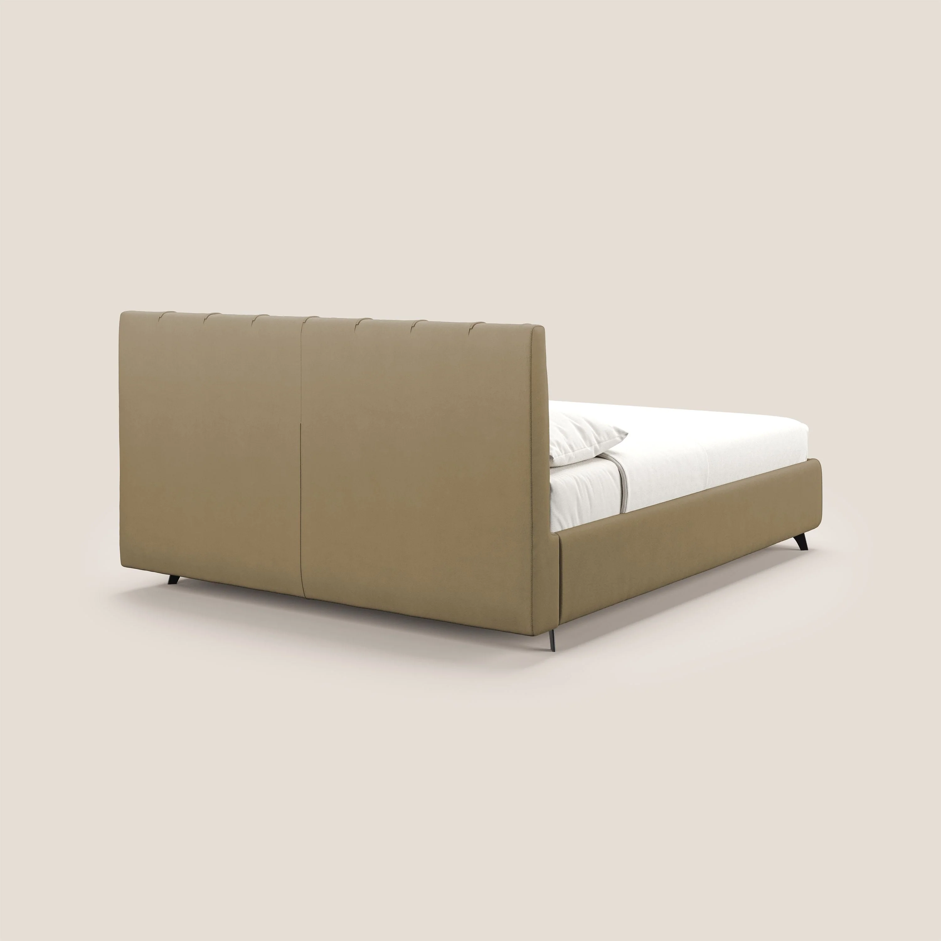 Bogart lit avec coffre rembourré complètement déhoussable en microfibre détachable T11 beige - Image 5