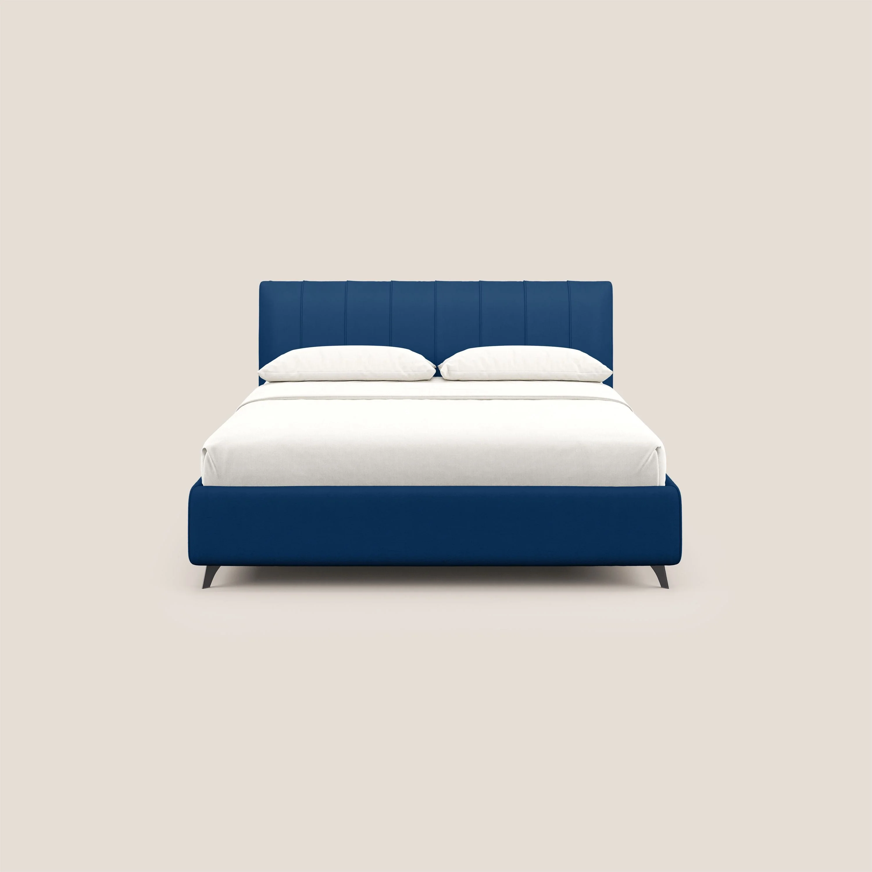 Bogart lit avec coffre rembourré complètement déhoussable en microfibre détachable T11 bleu - Image 3