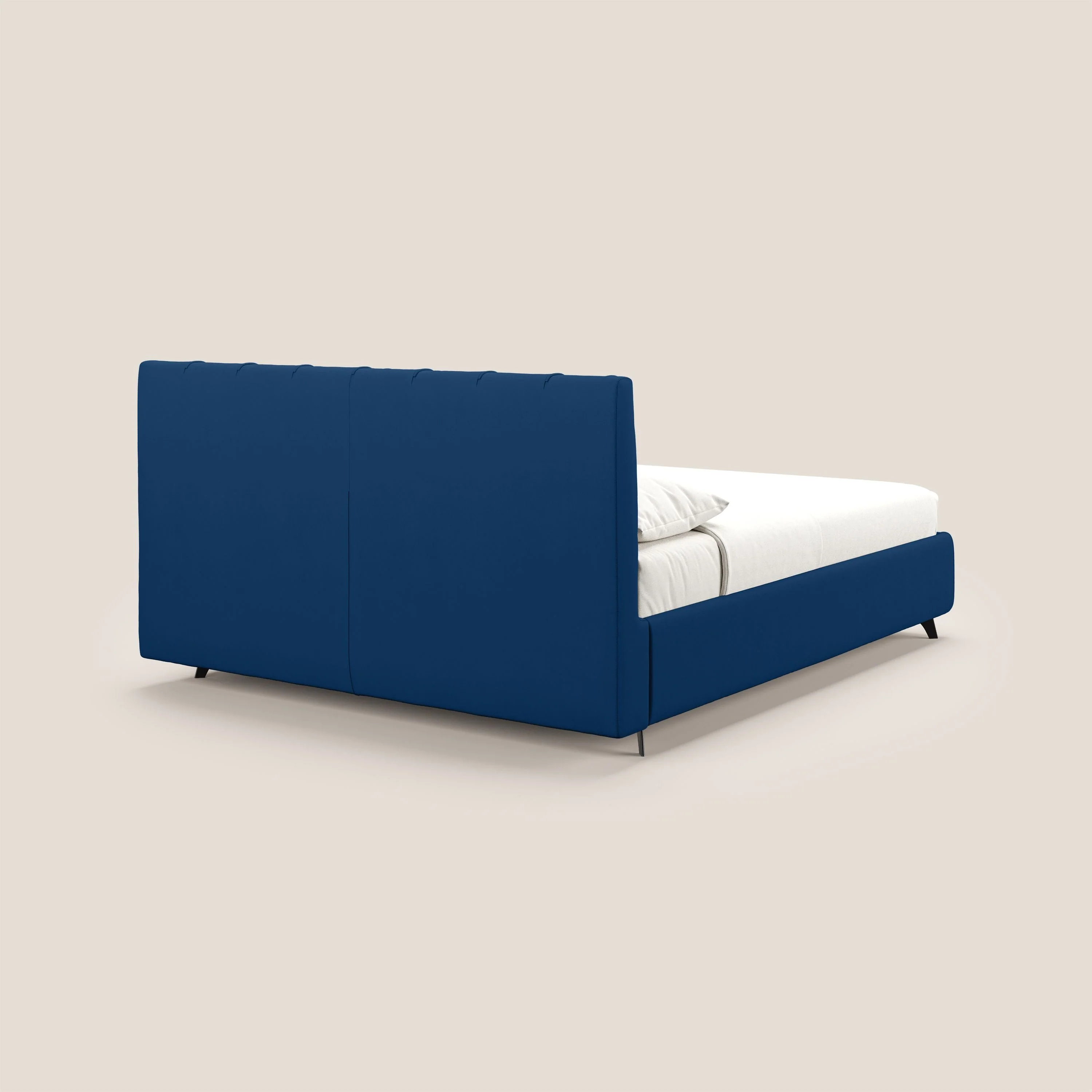 Bogart lit avec coffre rembourré complètement déhoussable en microfibre détachable T11 bleu - Image 5