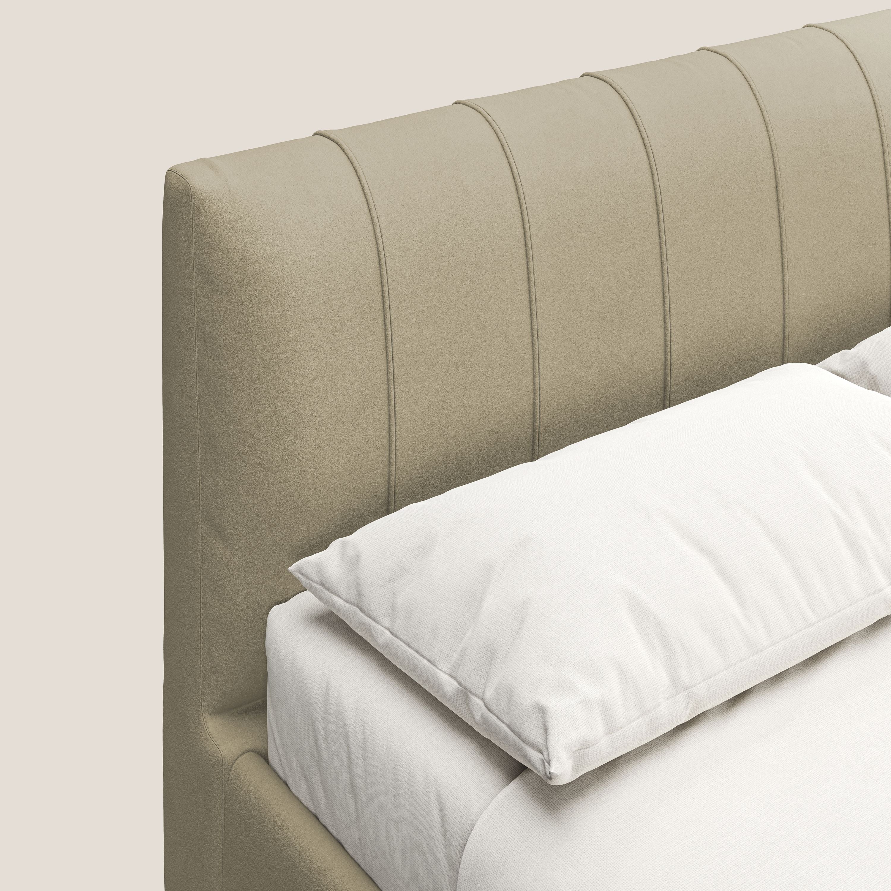 Bogart lit avec coffre rembourré complètement déhoussable en microfibre détachable T11 crème - Image 7