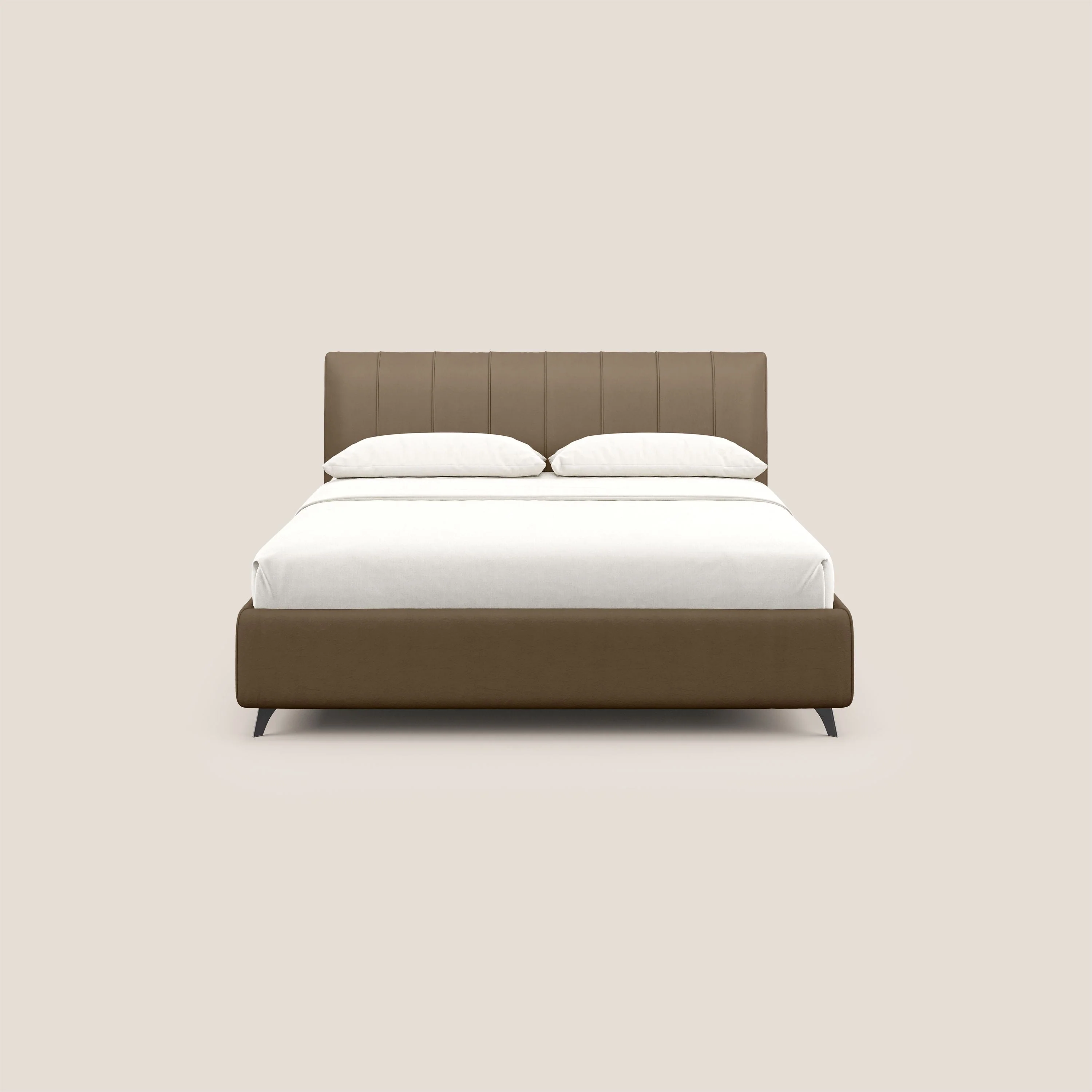 Bogart lit avec coffre rembourré complètement déhoussable en microfibre détachable T11 marron - Image 3