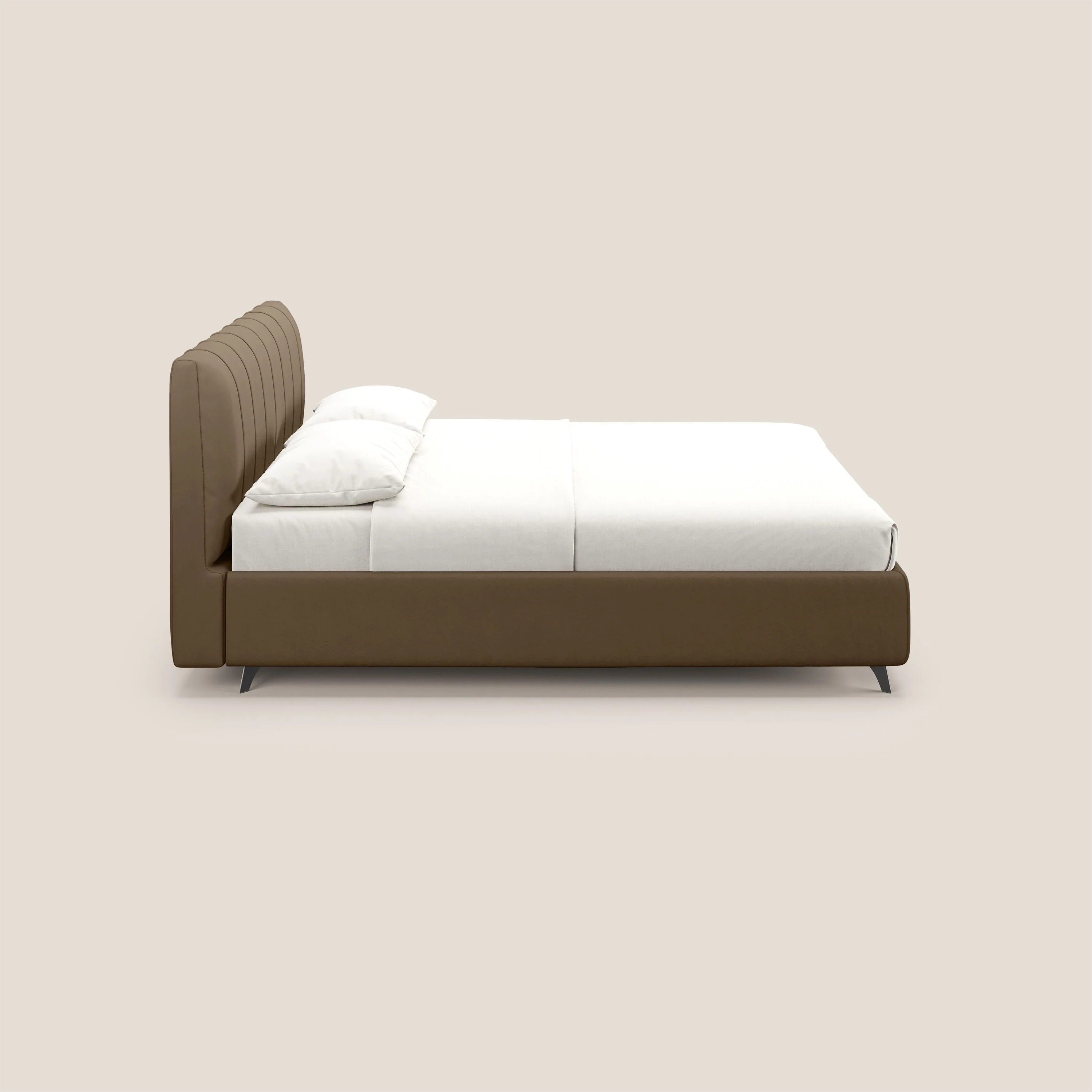 Bogart lit avec coffre rembourré complètement déhoussable en microfibre détachable T11 marron - Image 4