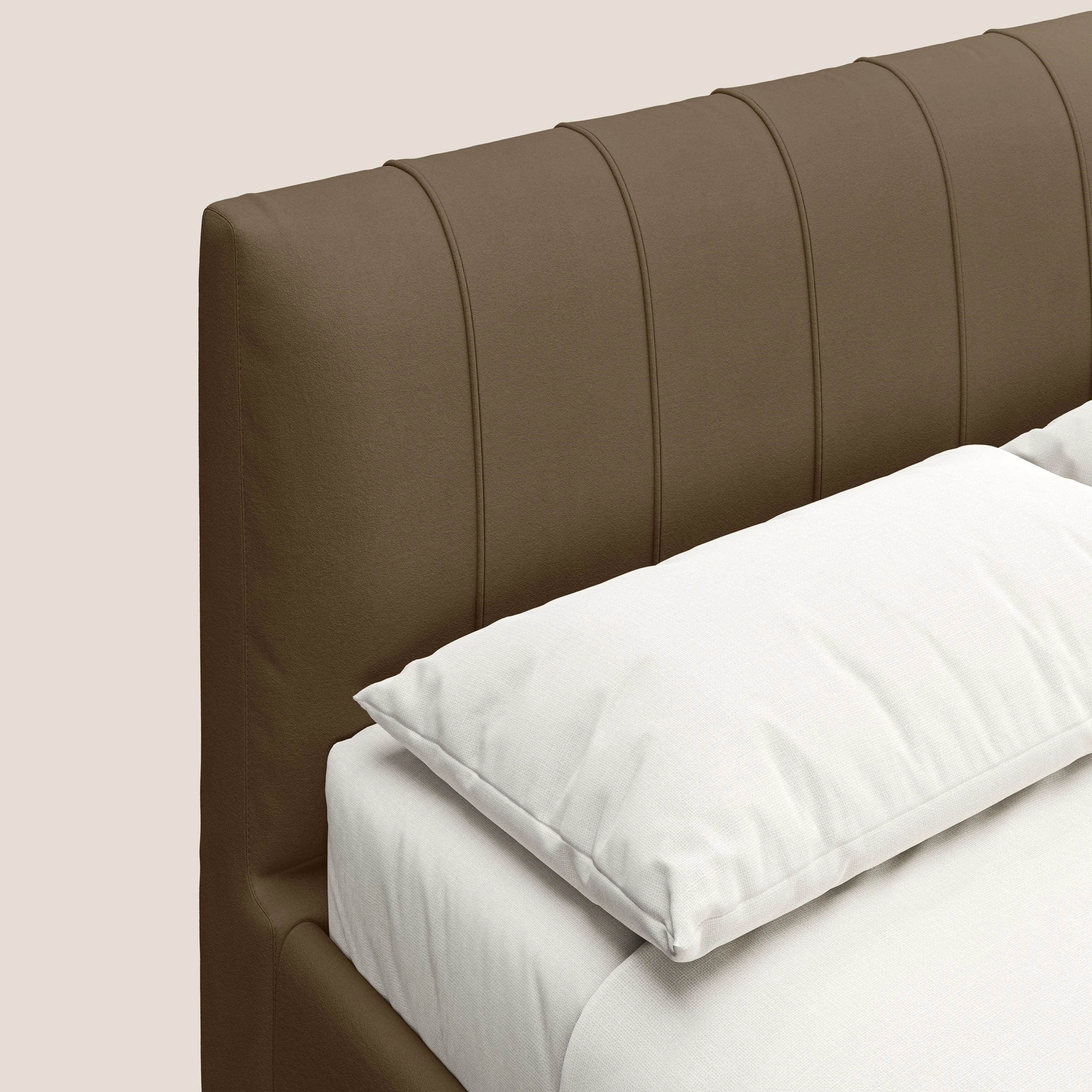 Bogart lit avec coffre rembourré complètement déhoussable en microfibre détachable T11 marron - Image 6