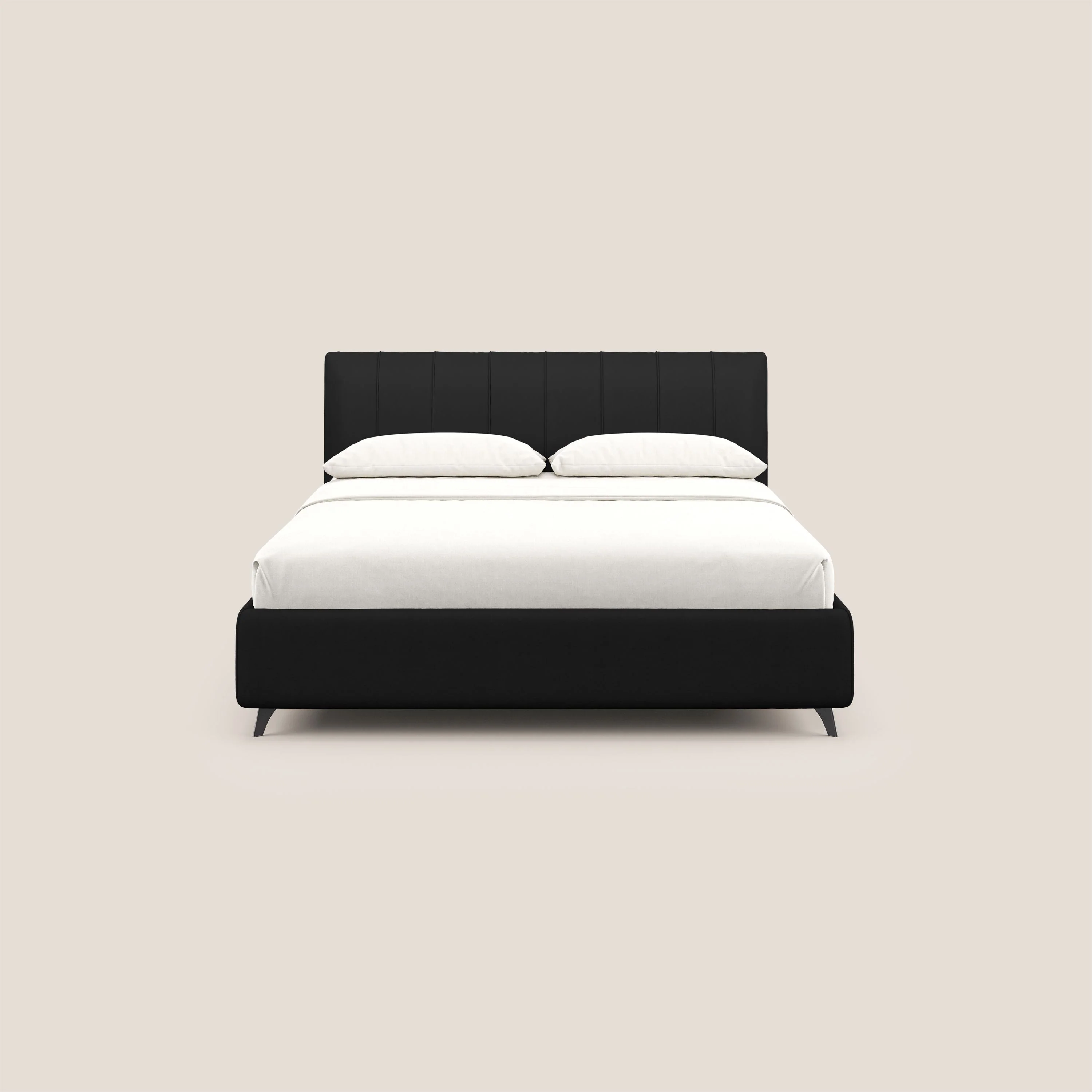 Bogart lit avec coffre rembourré complètement déhoussable en microfibre détachable T11 noir - Image 3