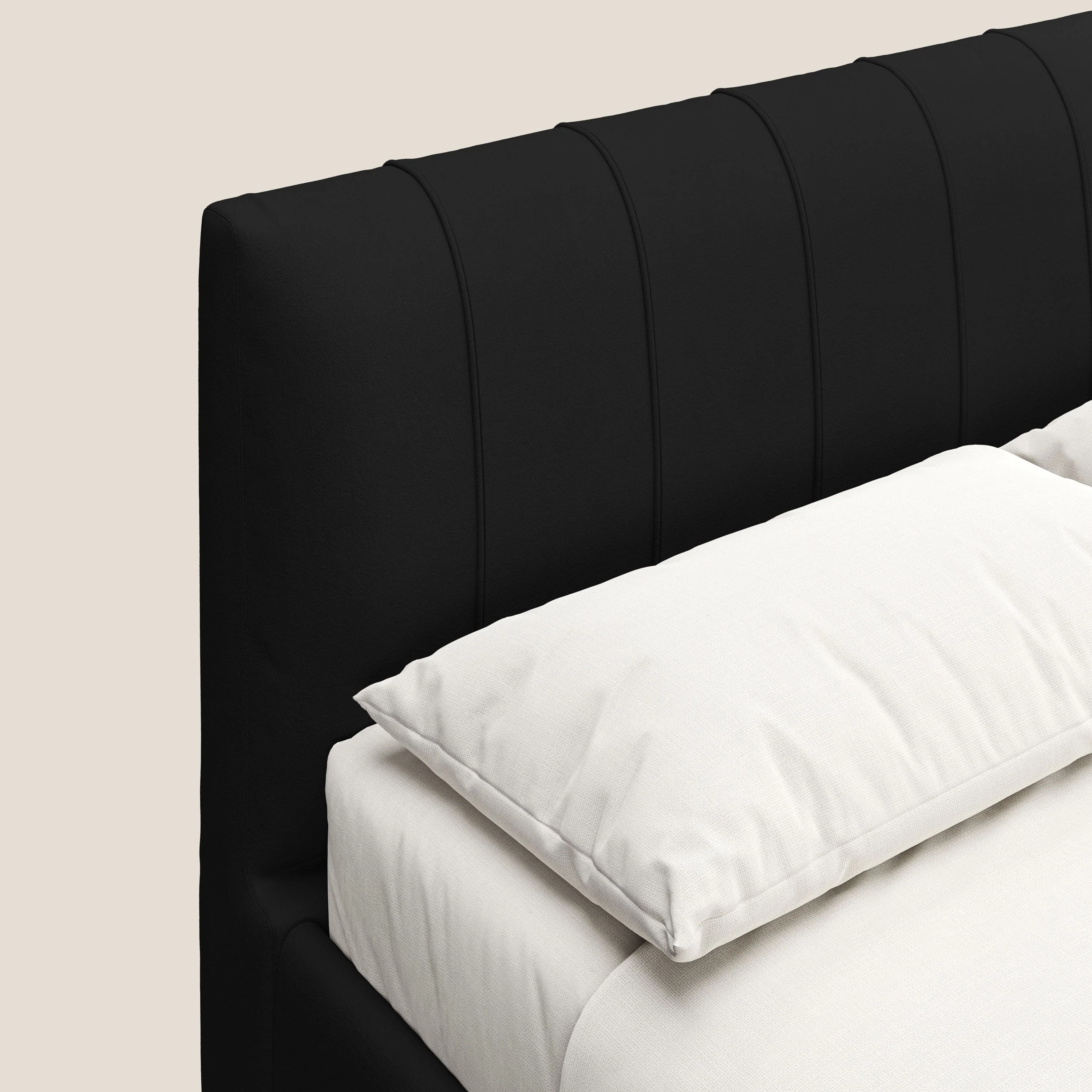 Bogart lit avec coffre rembourré complètement déhoussable en microfibre détachable T11 noir - Image 6