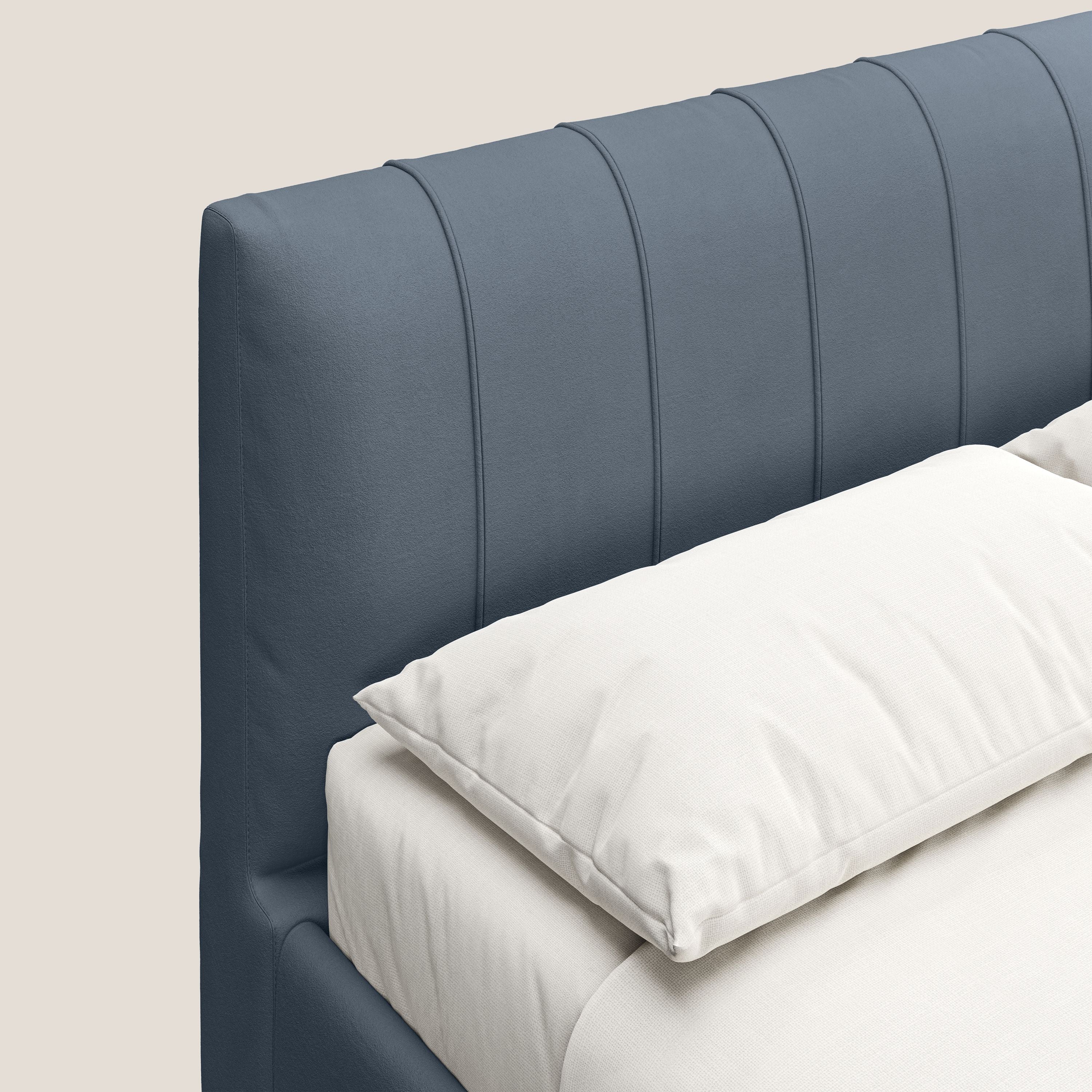 Bogart lit avec coffre rembourré complètement déhoussable en microfibre détachable T11 sucre glace - Image 6
