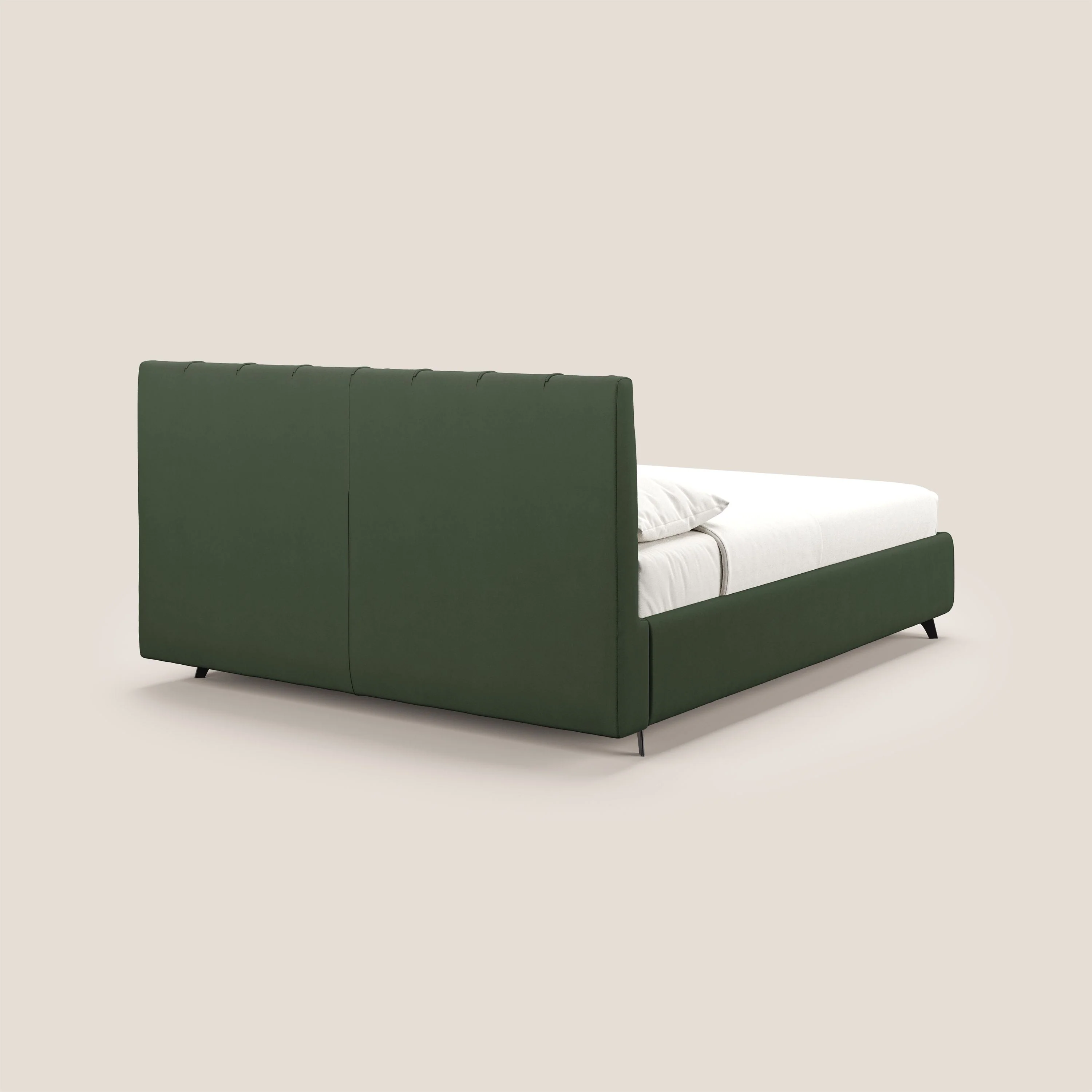 Bogart lit avec coffre rembourré complètement déhoussable en microfibre détachable T11 vert - Image 5