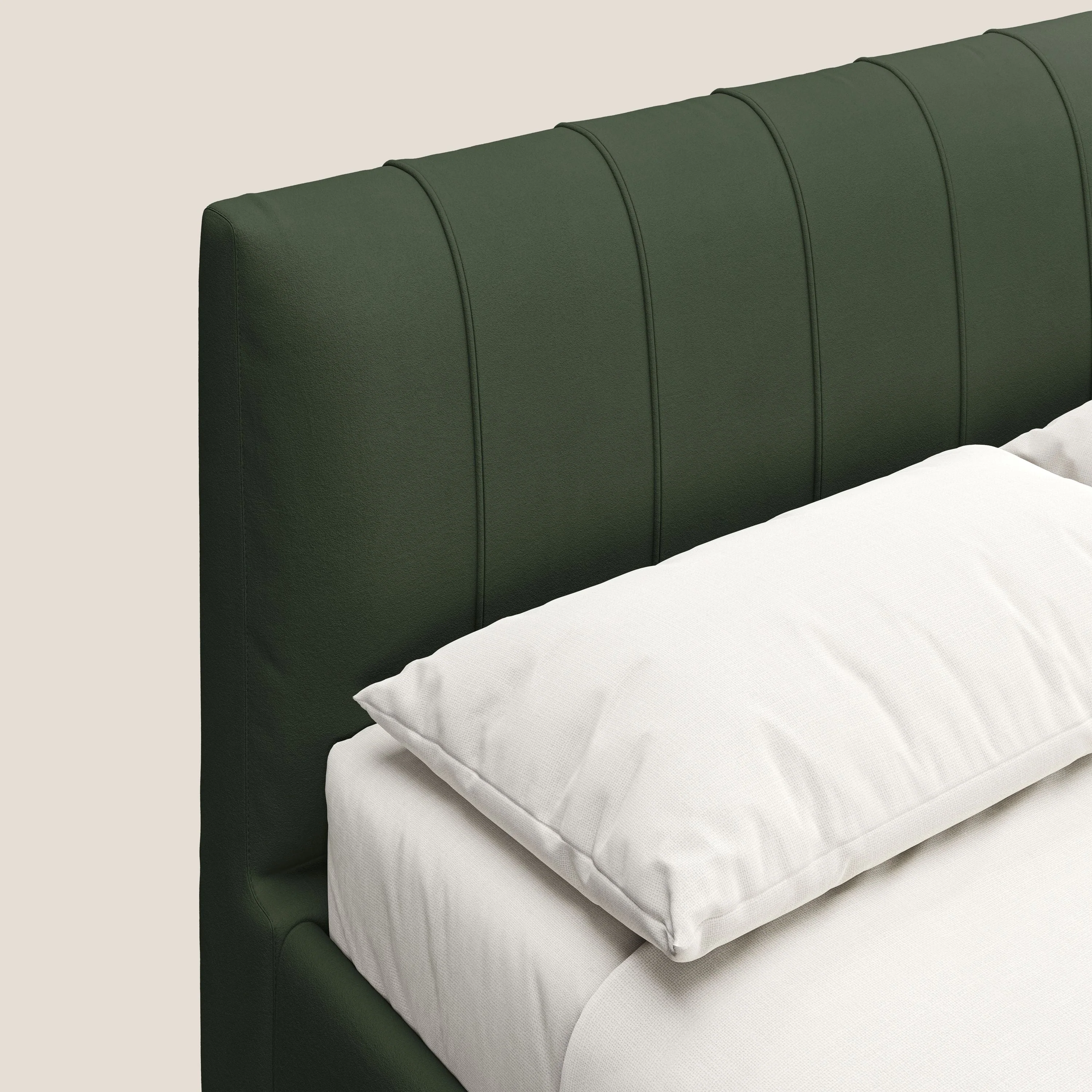 Bogart lit avec coffre rembourré complètement déhoussable en microfibre détachable T11 vert - Image 6