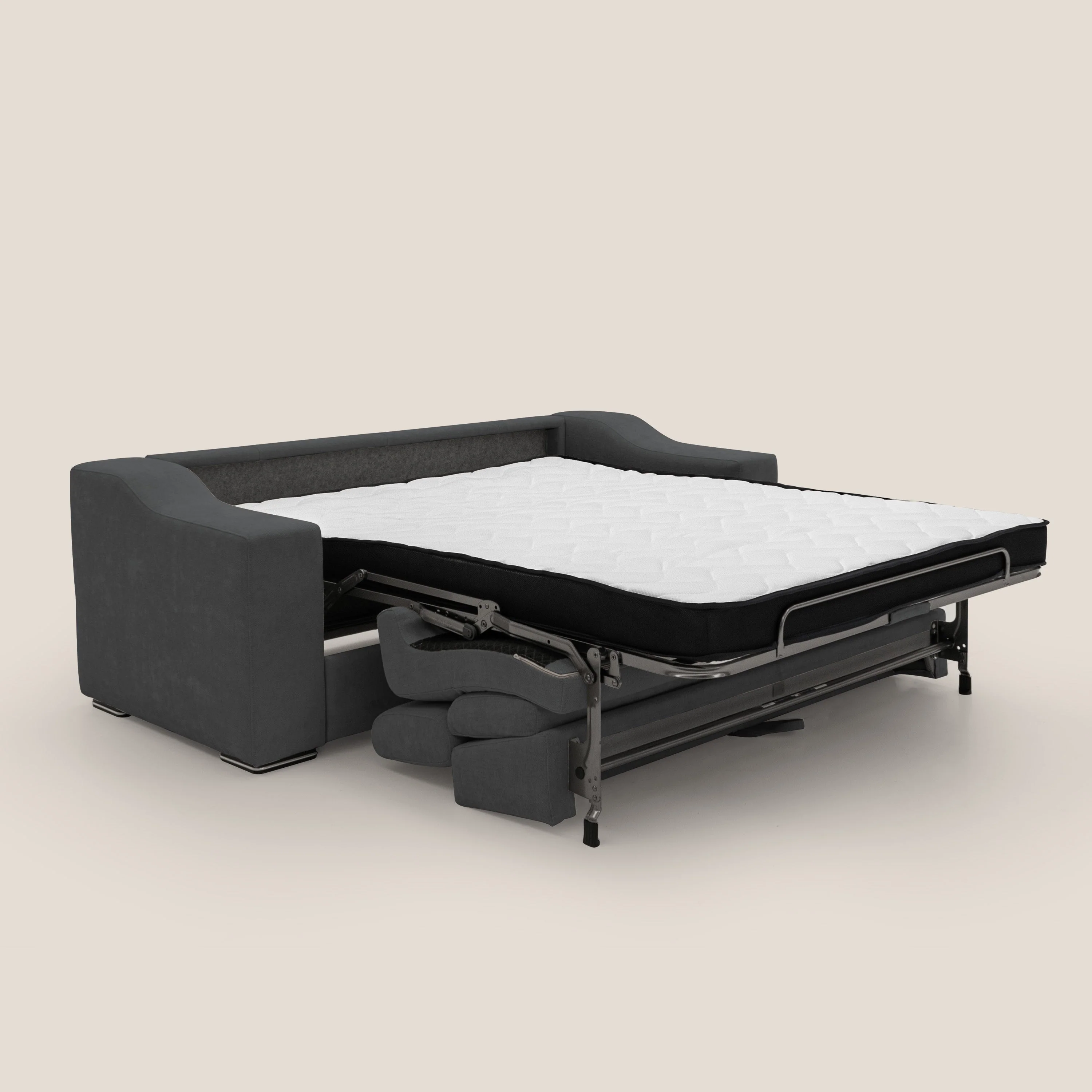 Bomber Canapé convertible matrimonial avec  têtières en tissu imperméable T14 anthracite - Image 2