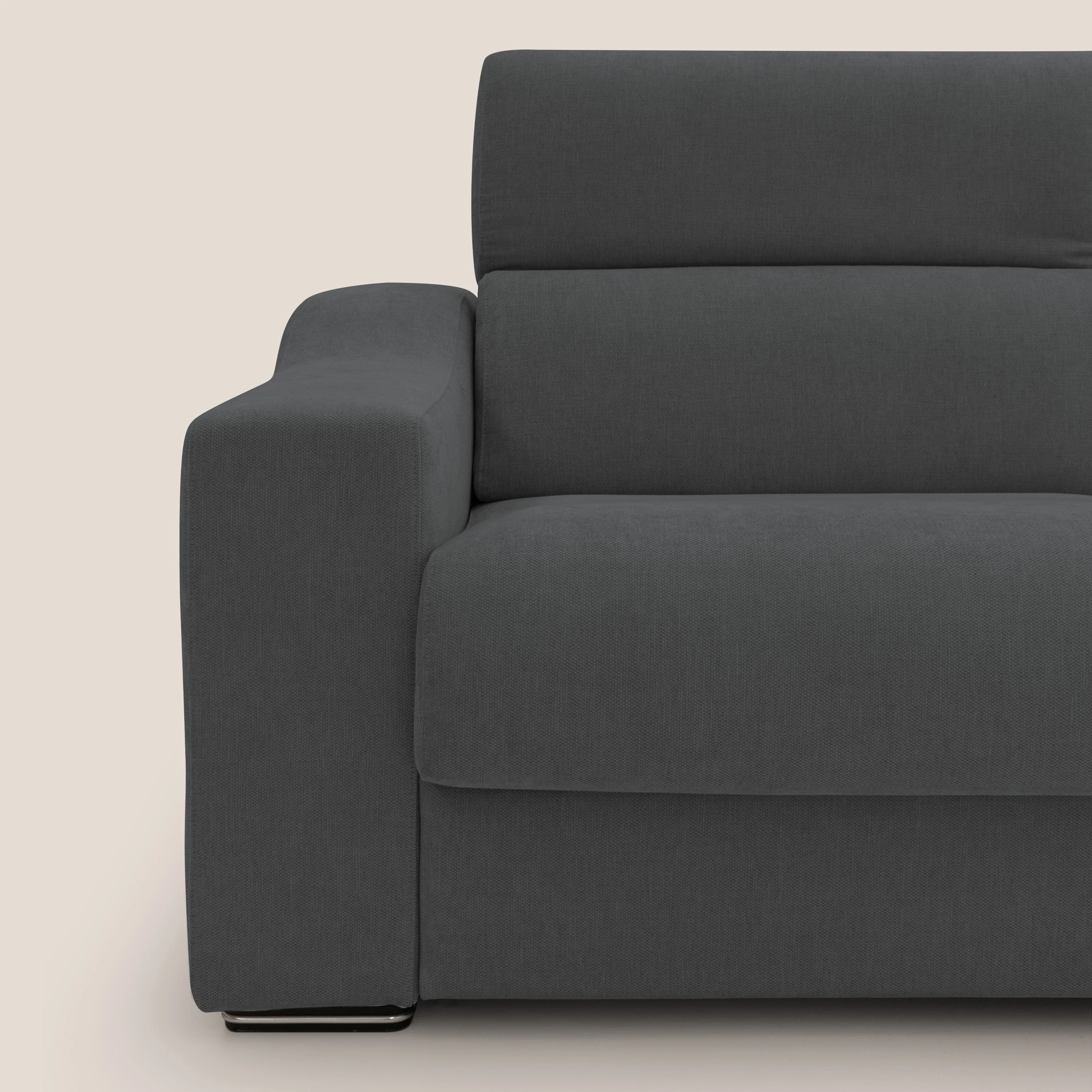 Bomber Canapé convertible matrimonial avec  têtières en tissu imperméable T14 anthracite - Image 6