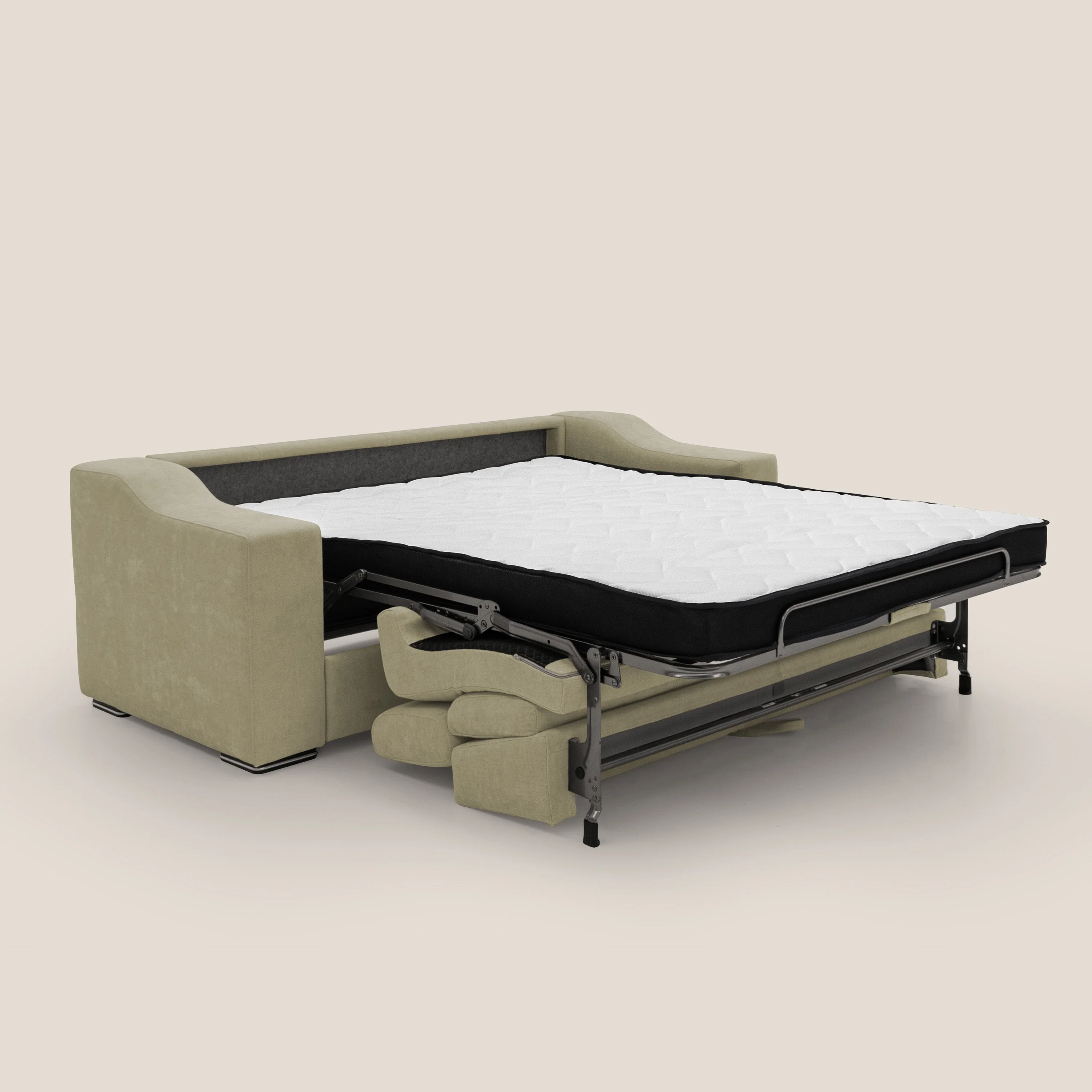 Bomber Canapé convertible matrimonial avec  têtières en tissu imperméable T14 beige - Image 2