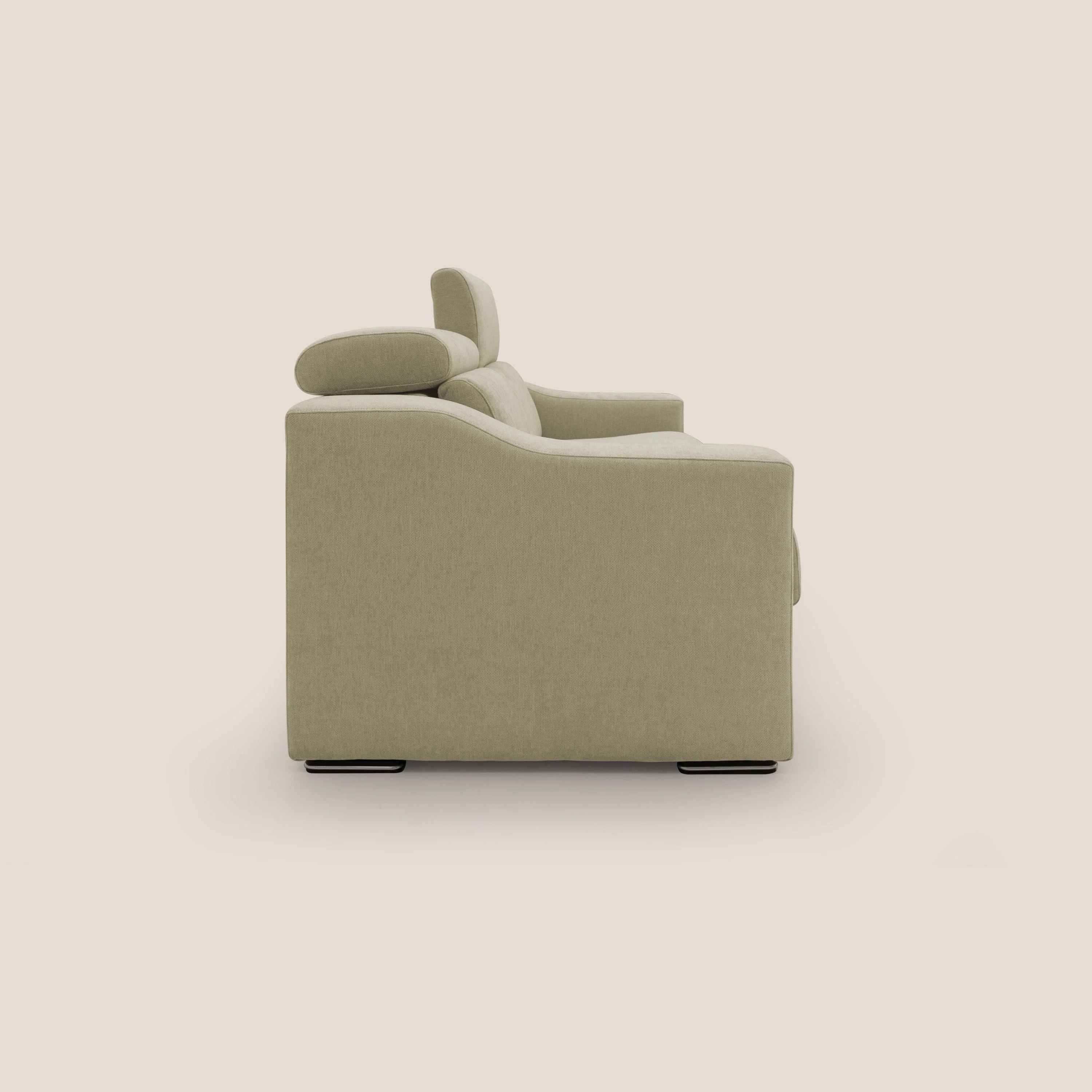 Bomber Canapé convertible matrimonial avec  têtières en tissu imperméable T14 beige - Image 8