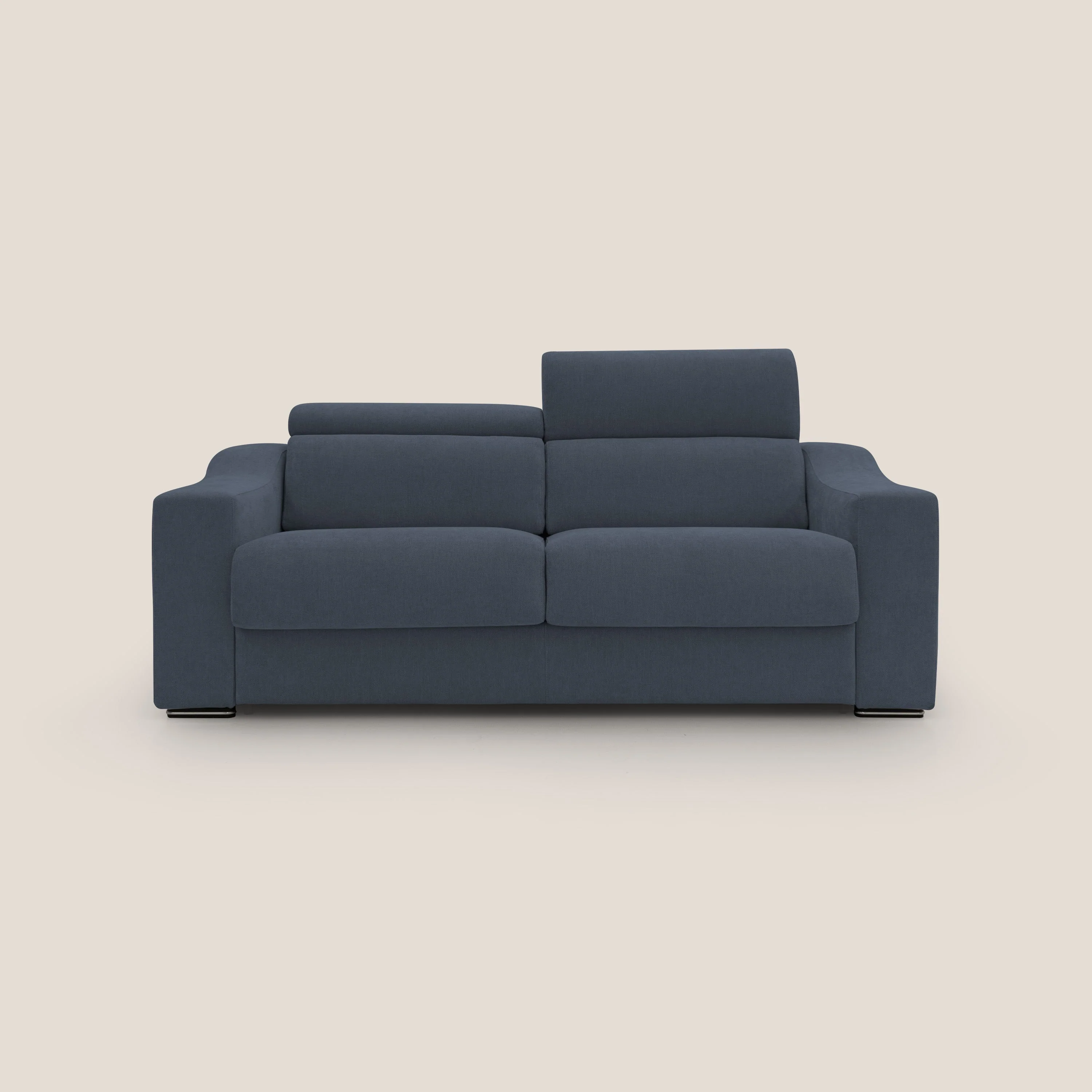 Bomber CanapĂ© convertible matrimonial avec tĂȘtiĂšres en tissu impermĂ©able T14 bleu
