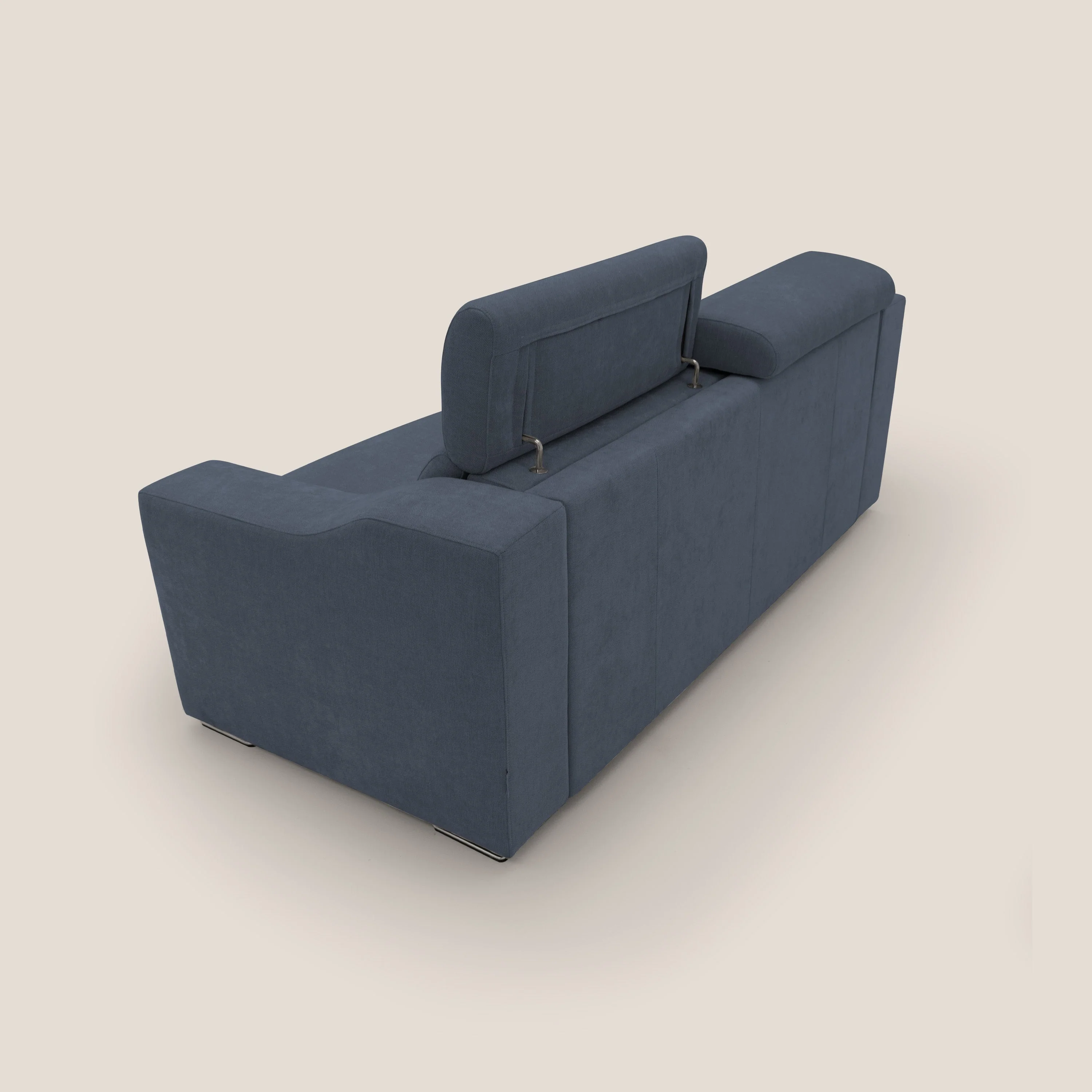 Bomber CanapĂ© convertible matrimonial avec tĂȘtiĂšres en tissu impermĂ©able T14 bleu - Image 10
