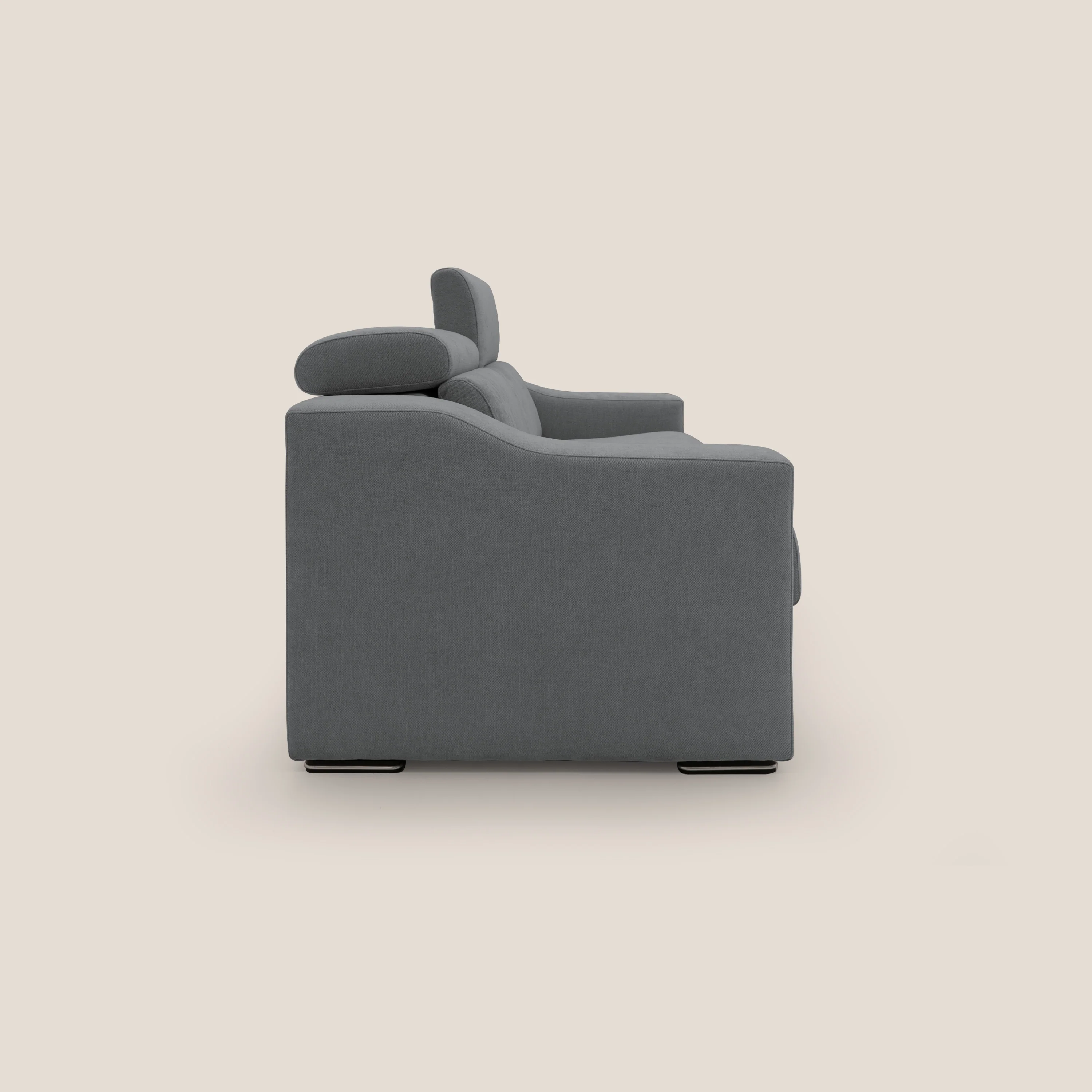 Bomber Canapé convertible matrimonial avec  têtières en tissu imperméable T14 gris - Image 5