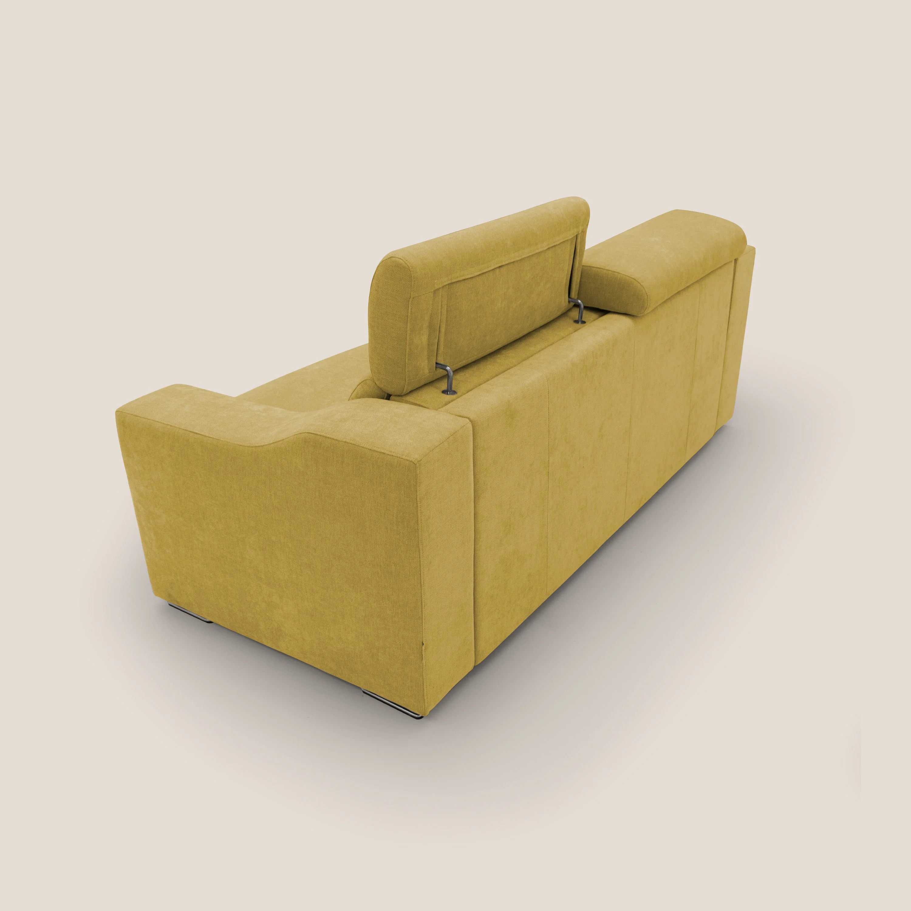 Bomber Canapé convertible matrimonial avec  têtières en tissu imperméable T14 jaune - Image 10