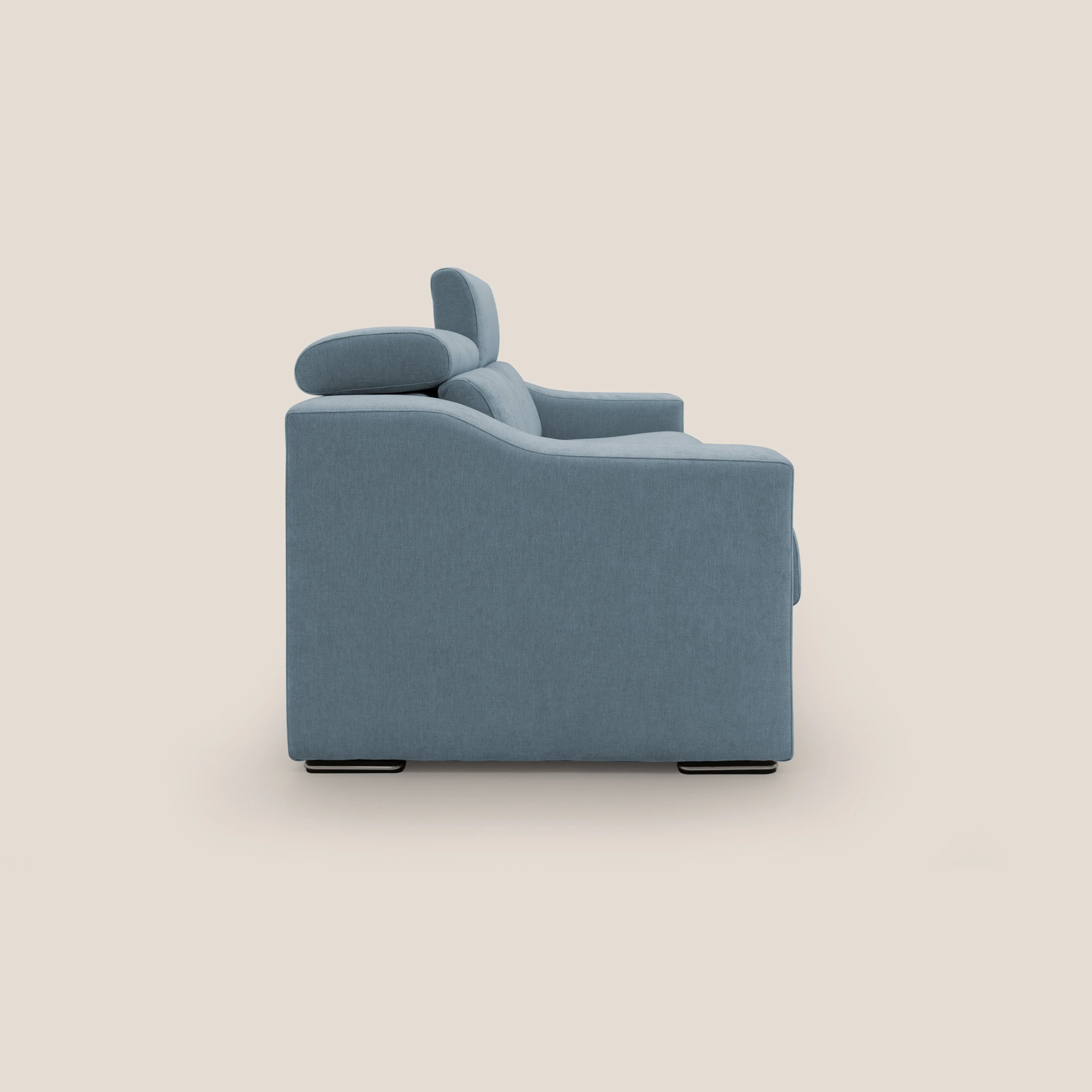 Bomber Canapé convertible matrimonial avec  têtières en tissu imperméable T14 sucre glace - Image 8