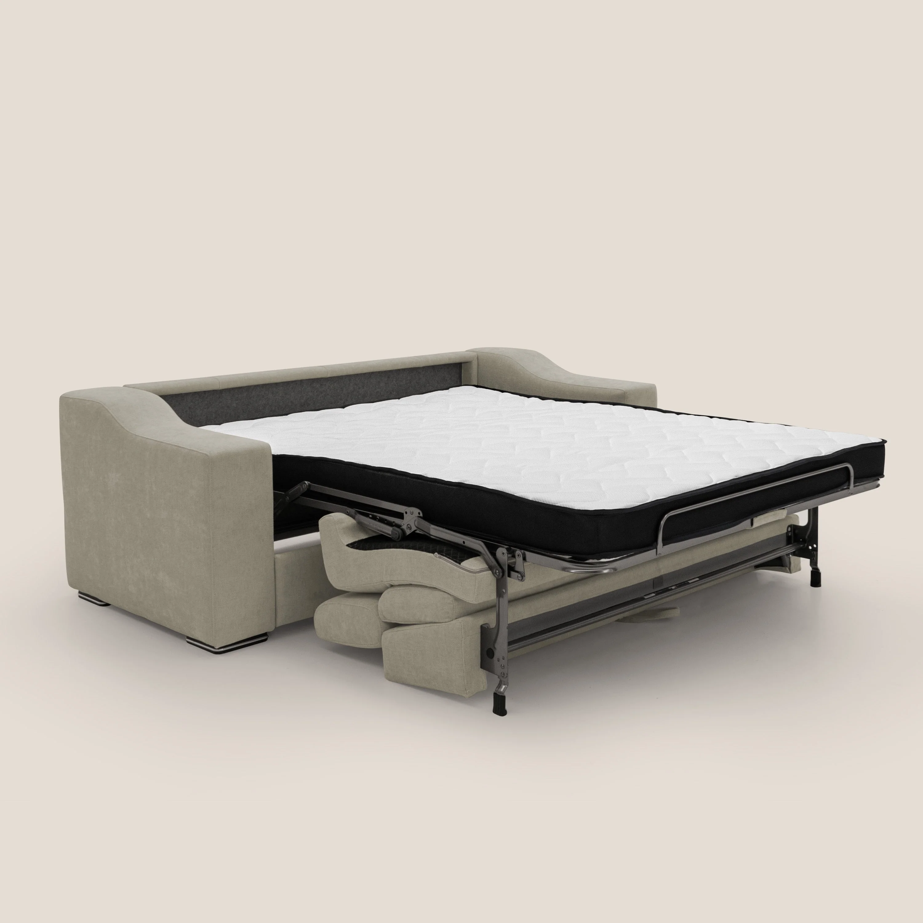 Bomber Canapé convertible matrimonial avec  têtières en tissu imperméable T14 Taupe tortora - Image 2