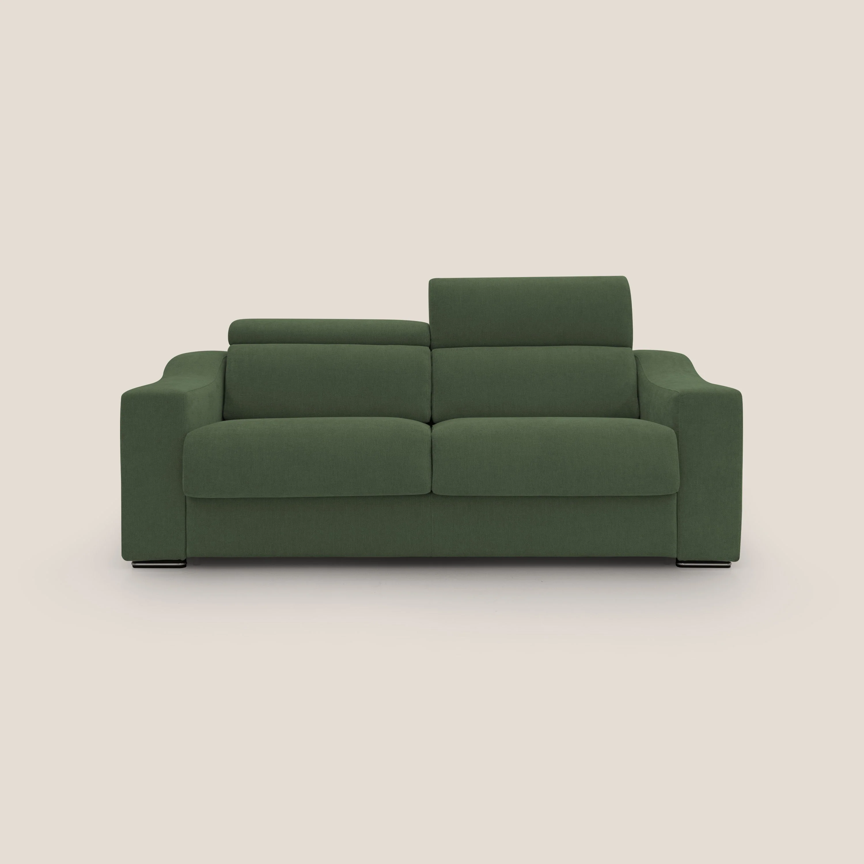 Bomber CanapĂ© convertible matrimonial avec tĂȘtiĂšres en tissu impermĂ©able T14 vert