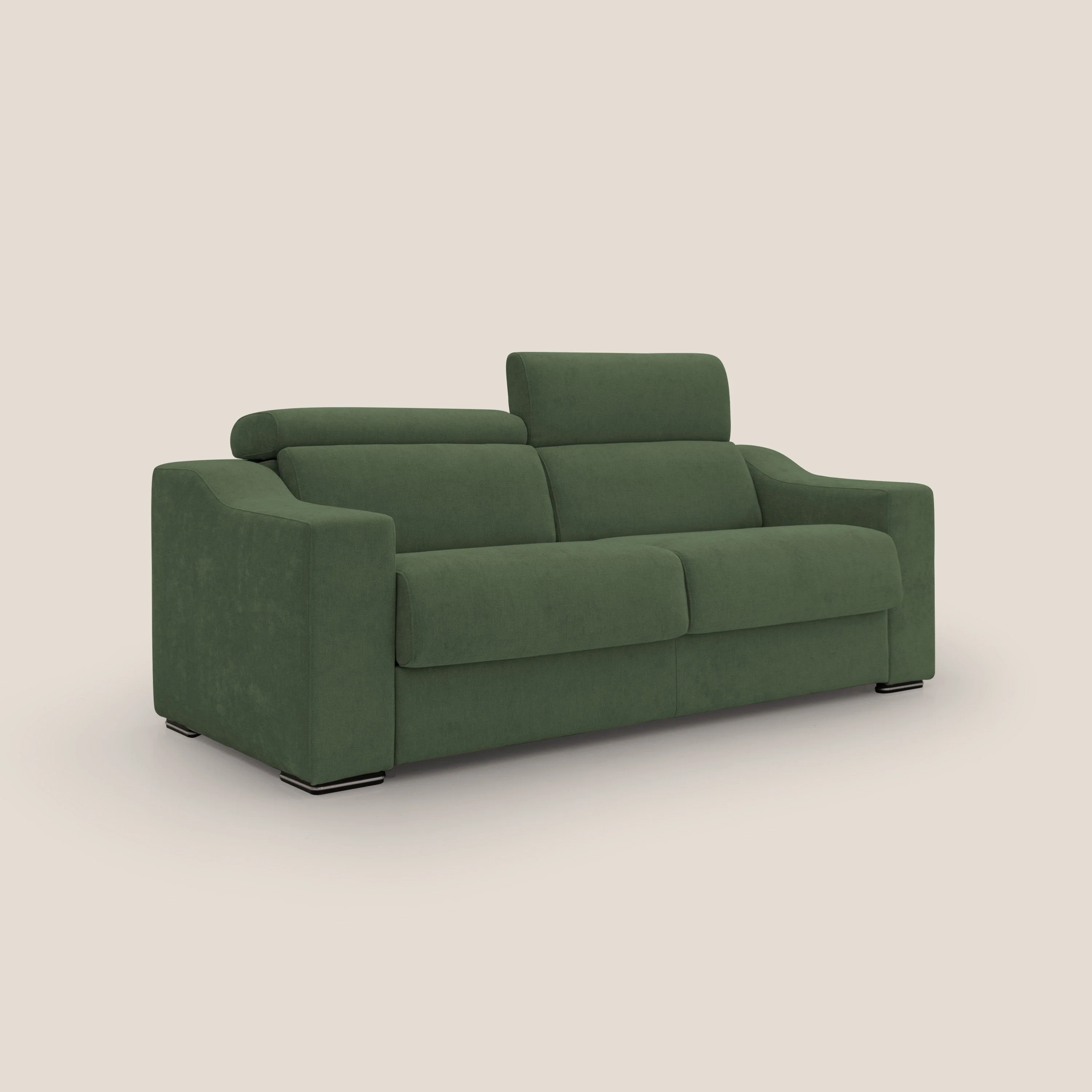 Bomber CanapĂ© convertible matrimonial avec tĂȘtiĂšres en tissu impermĂ©able T14 vert - Image 4