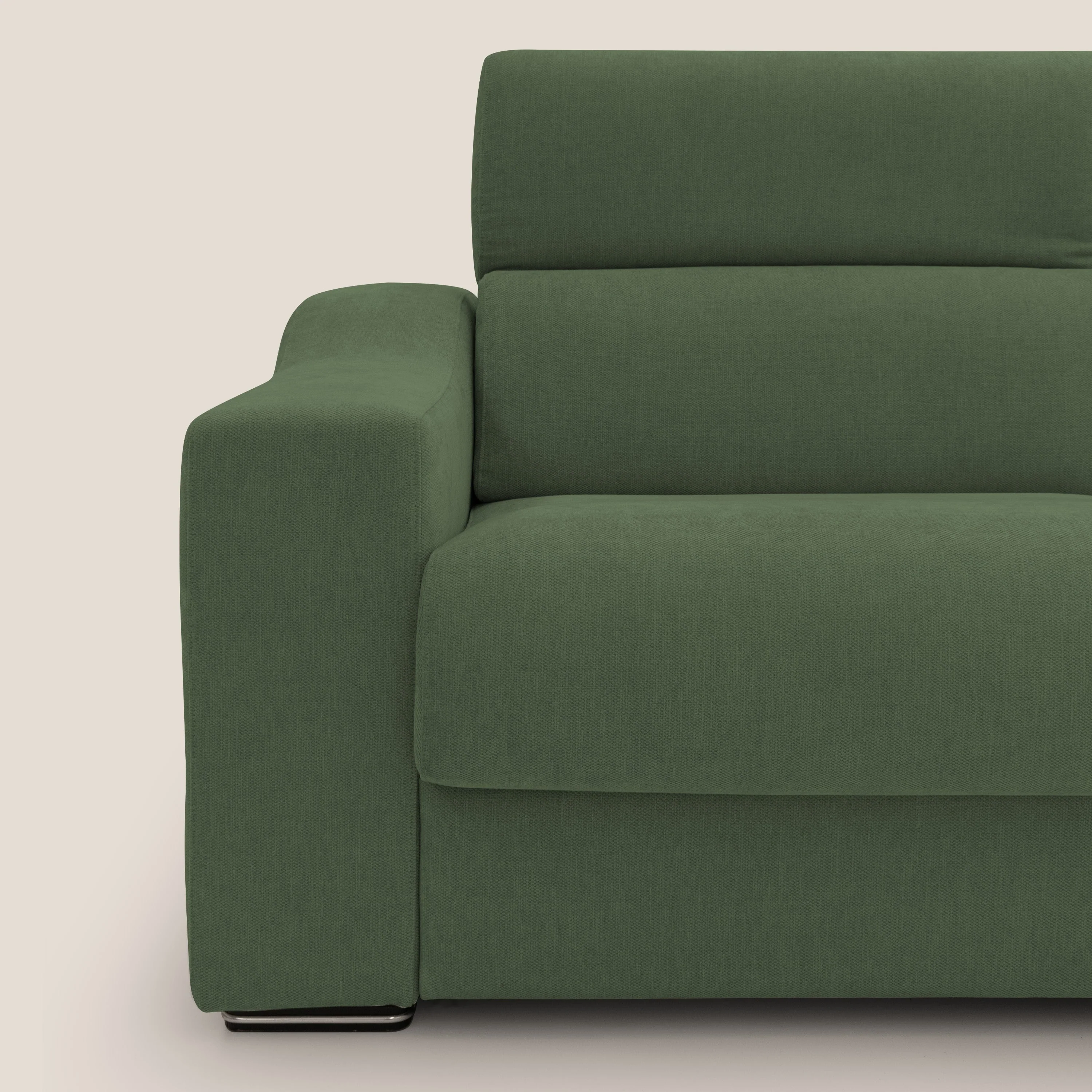 Bomber CanapĂ© convertible matrimonial avec tĂȘtiĂšres en tissu impermĂ©able T14 vert - Image 6