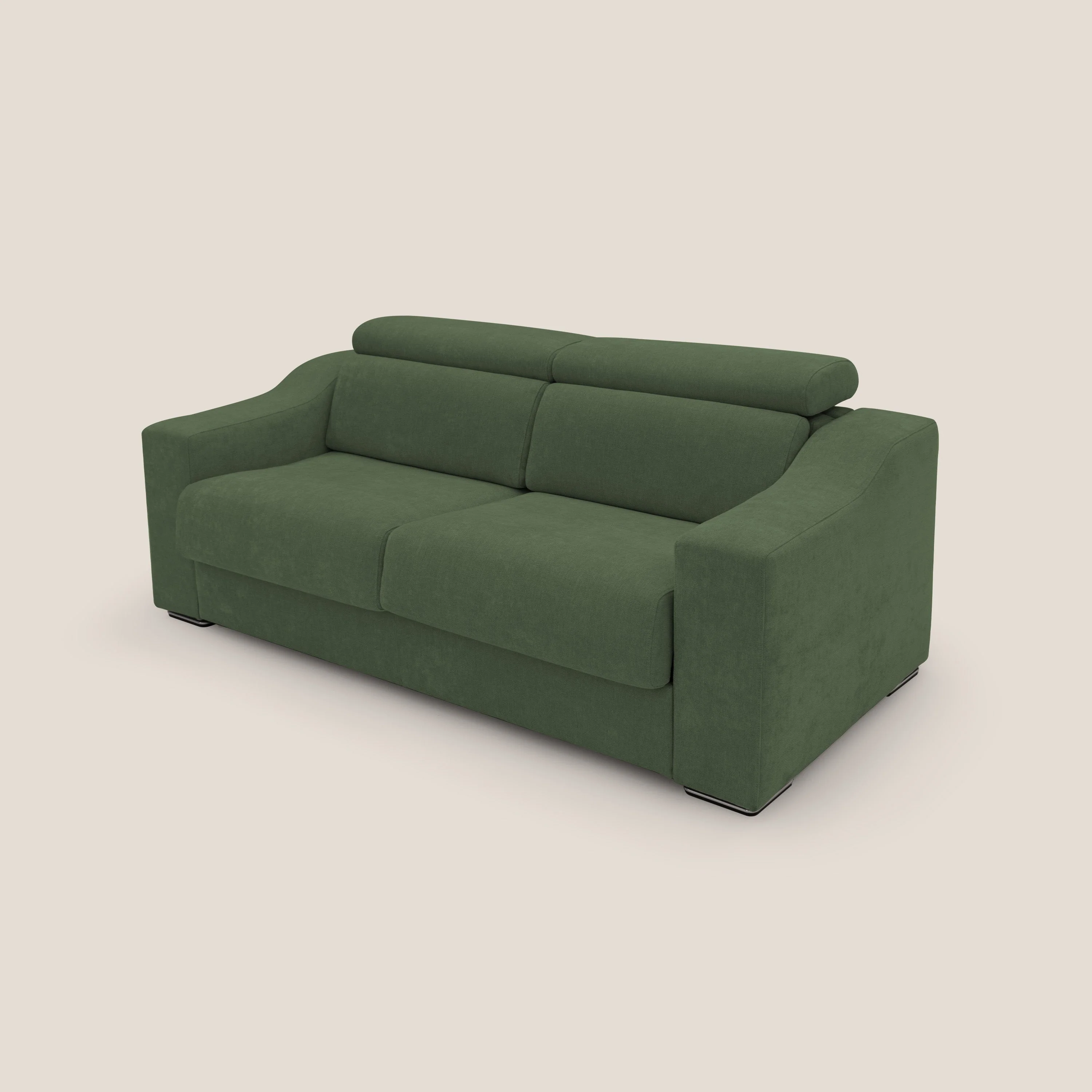 Bomber CanapĂ© convertible matrimonial avec tĂȘtiĂšres en tissu impermĂ©able T14 vert - Image 9