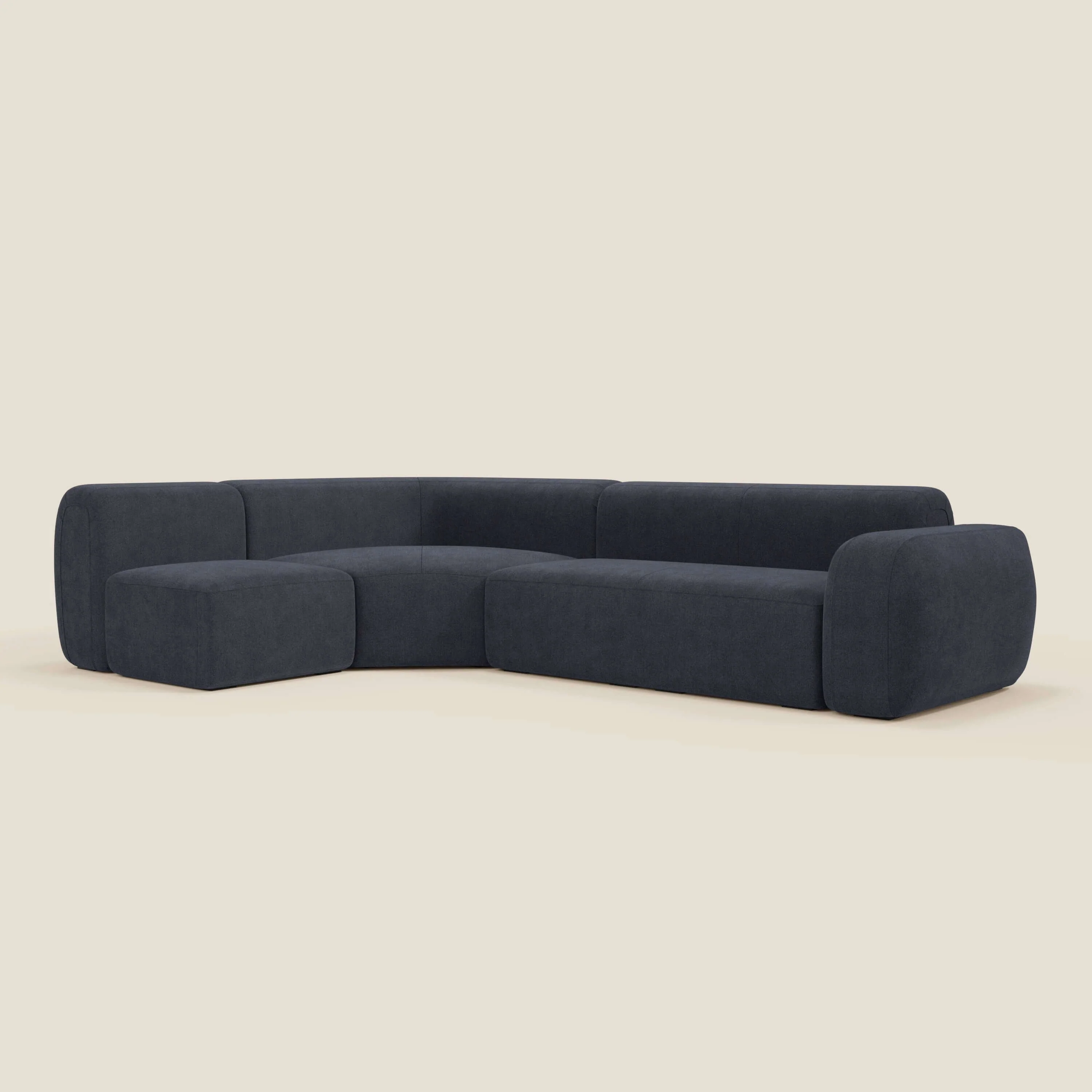 BonBon Canapè d'angle modulable - tissu détachable T23 bleu ardoise - Image 10