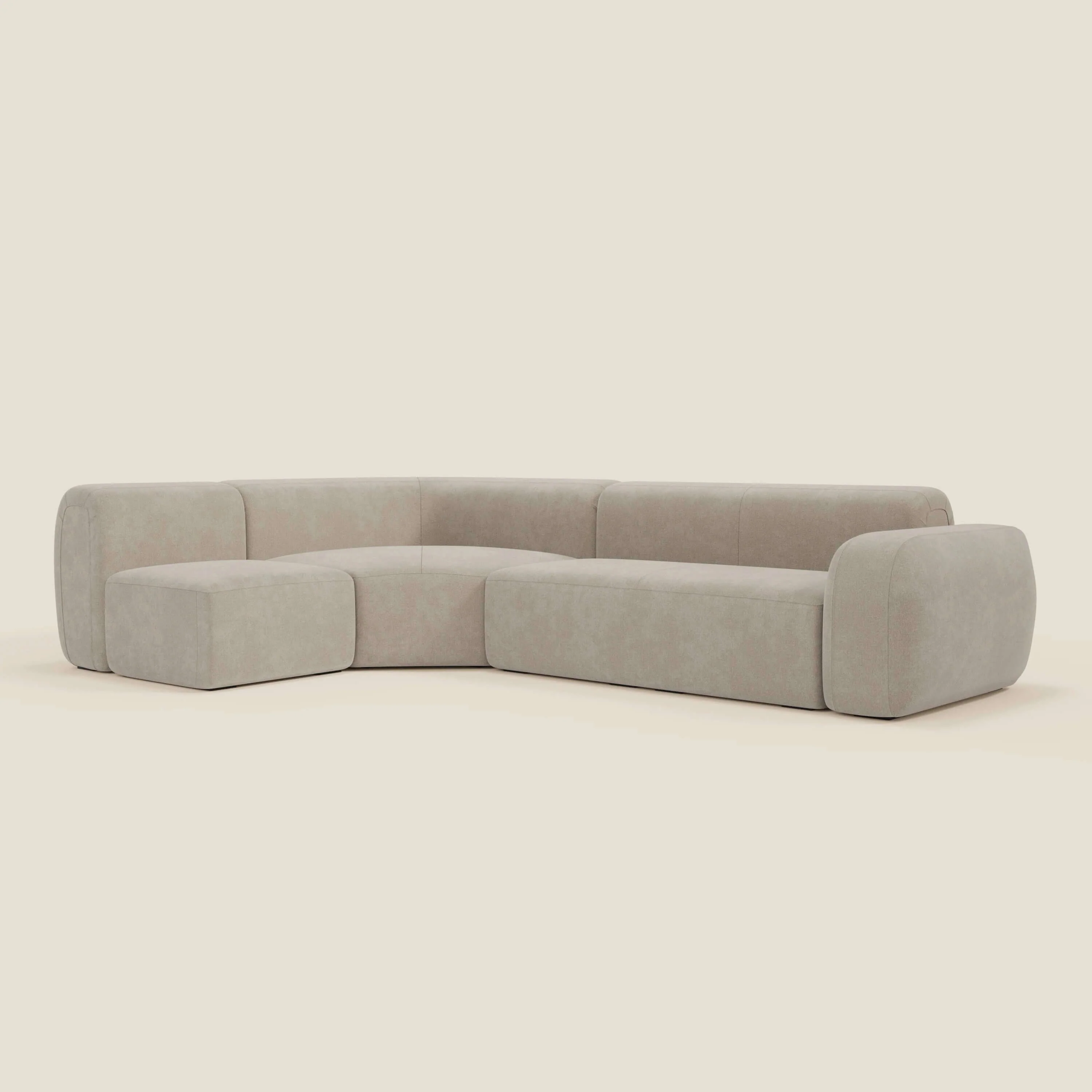 BonBon Canapè d'angle modulable - tissu détachable T23 crème - Image 11