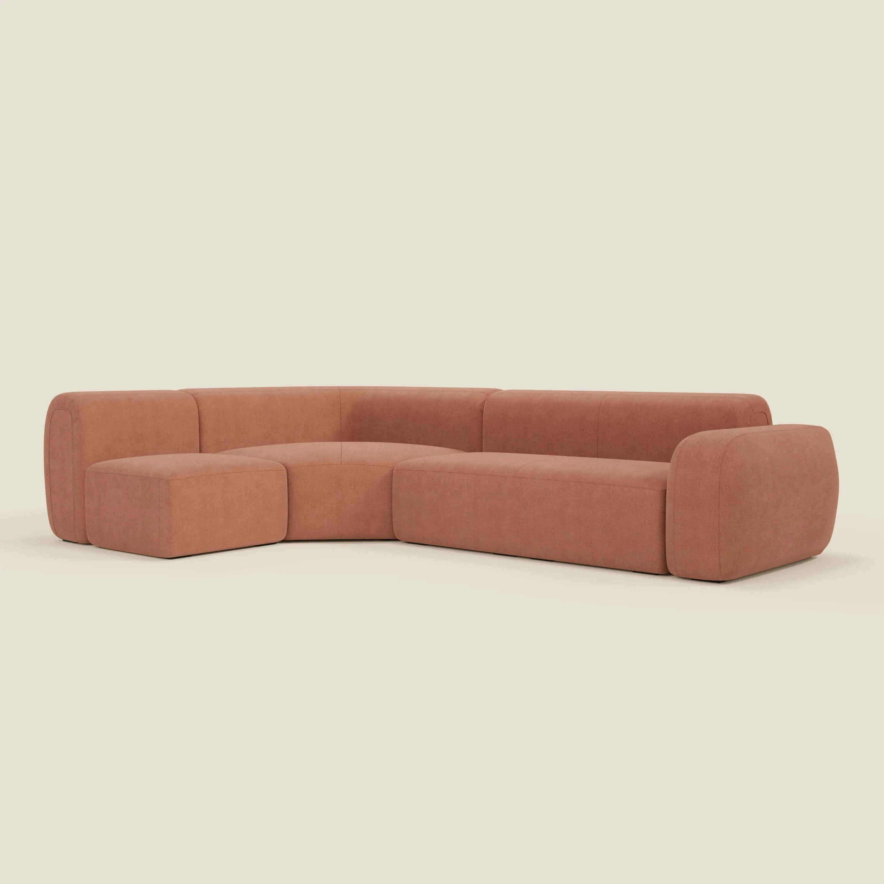 BonBon Canapè d'angle modulable - tissu détachable T23 pêche - Image 10
