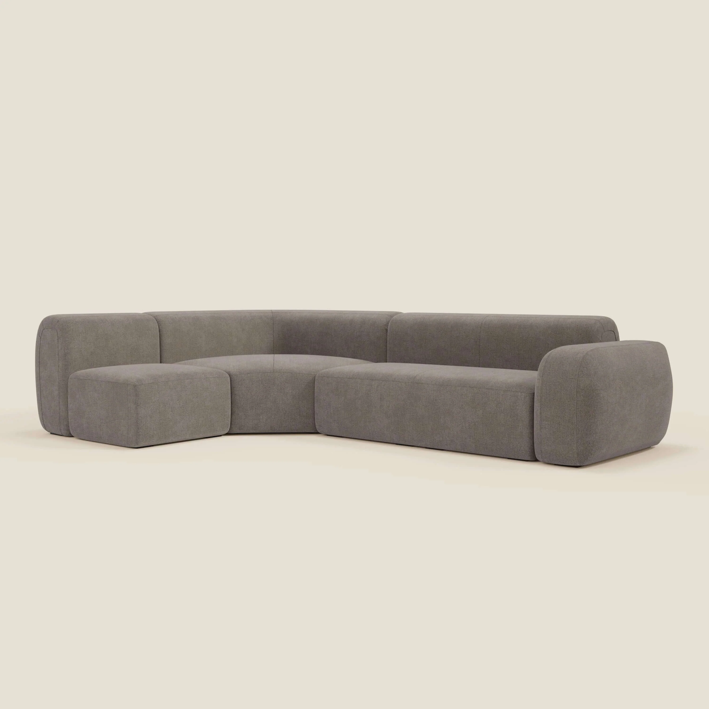 BonBon Canapè d'angle modulable - tissu détachable T23 taupe - Image 10