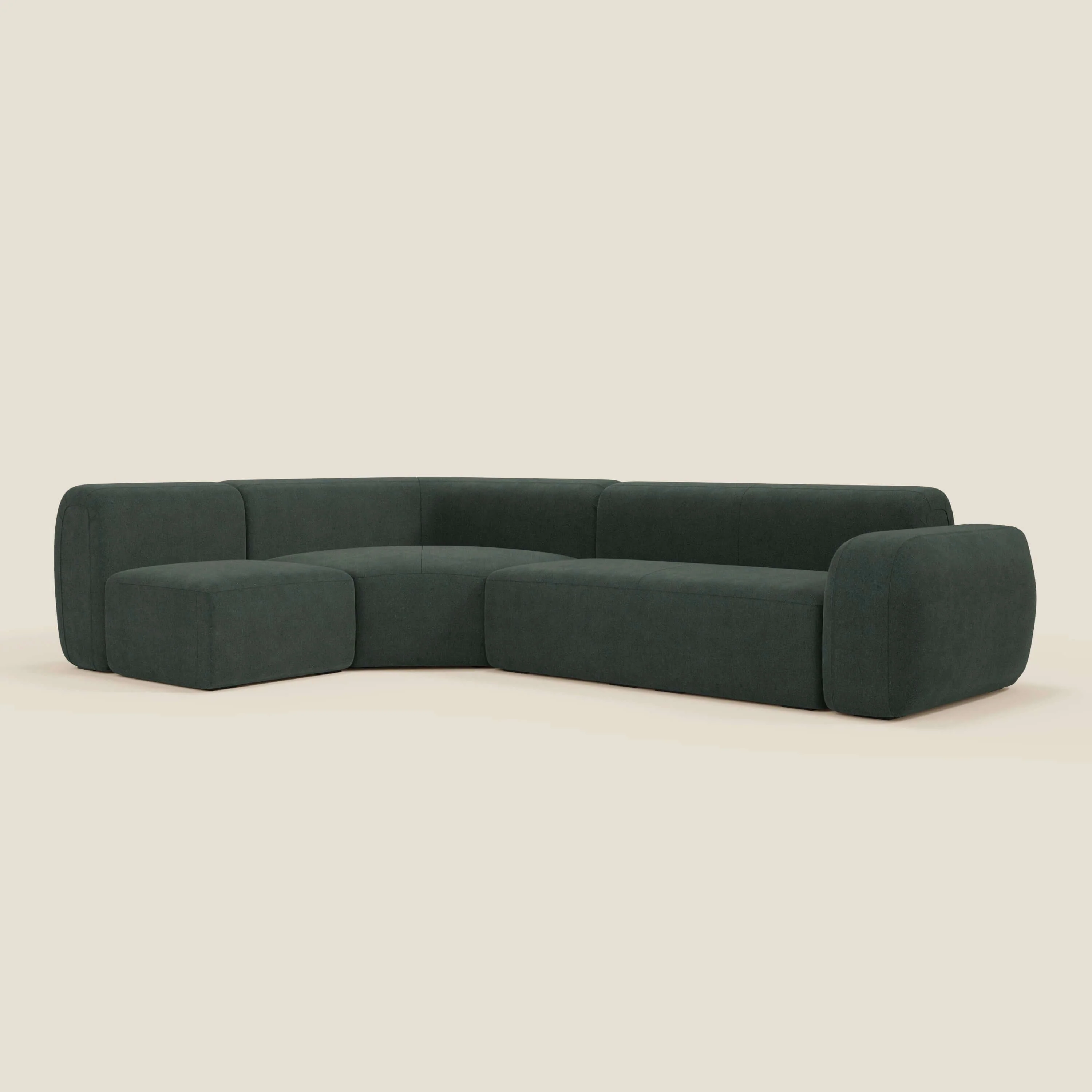 BonBon Canapè d'angle modulable - tissu détachable T23 vert - Image 10